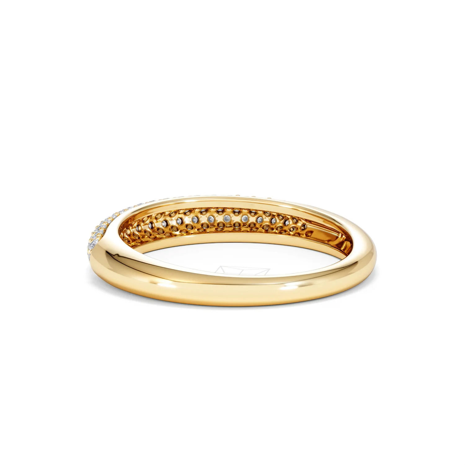 Lab Diamond Micro Pave Half Eternity Ring 0.50ct in 9k Gold - Image 58