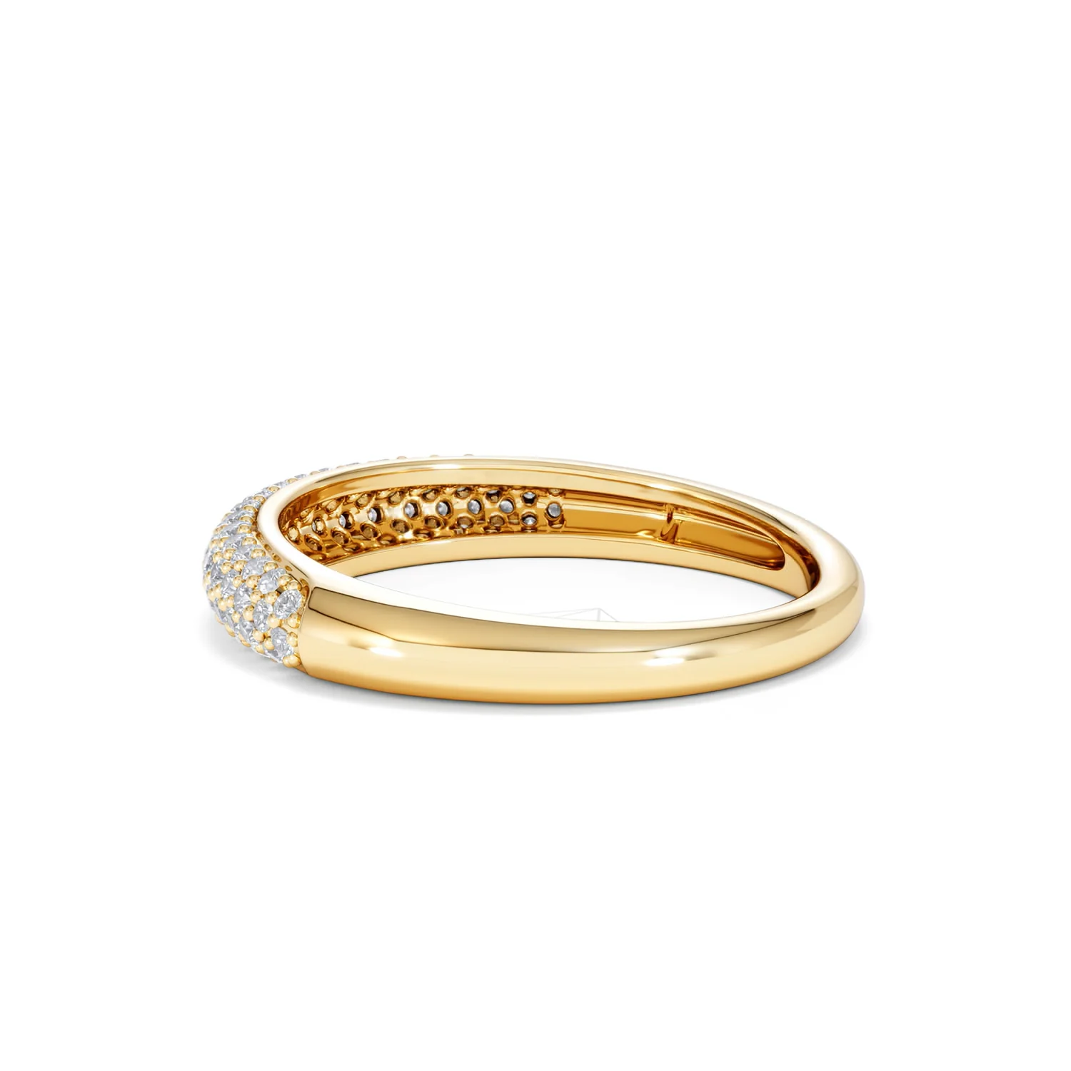 Lab Diamond Micro Pave Half Eternity Ring 0.50ct in 9k Gold - Image 65