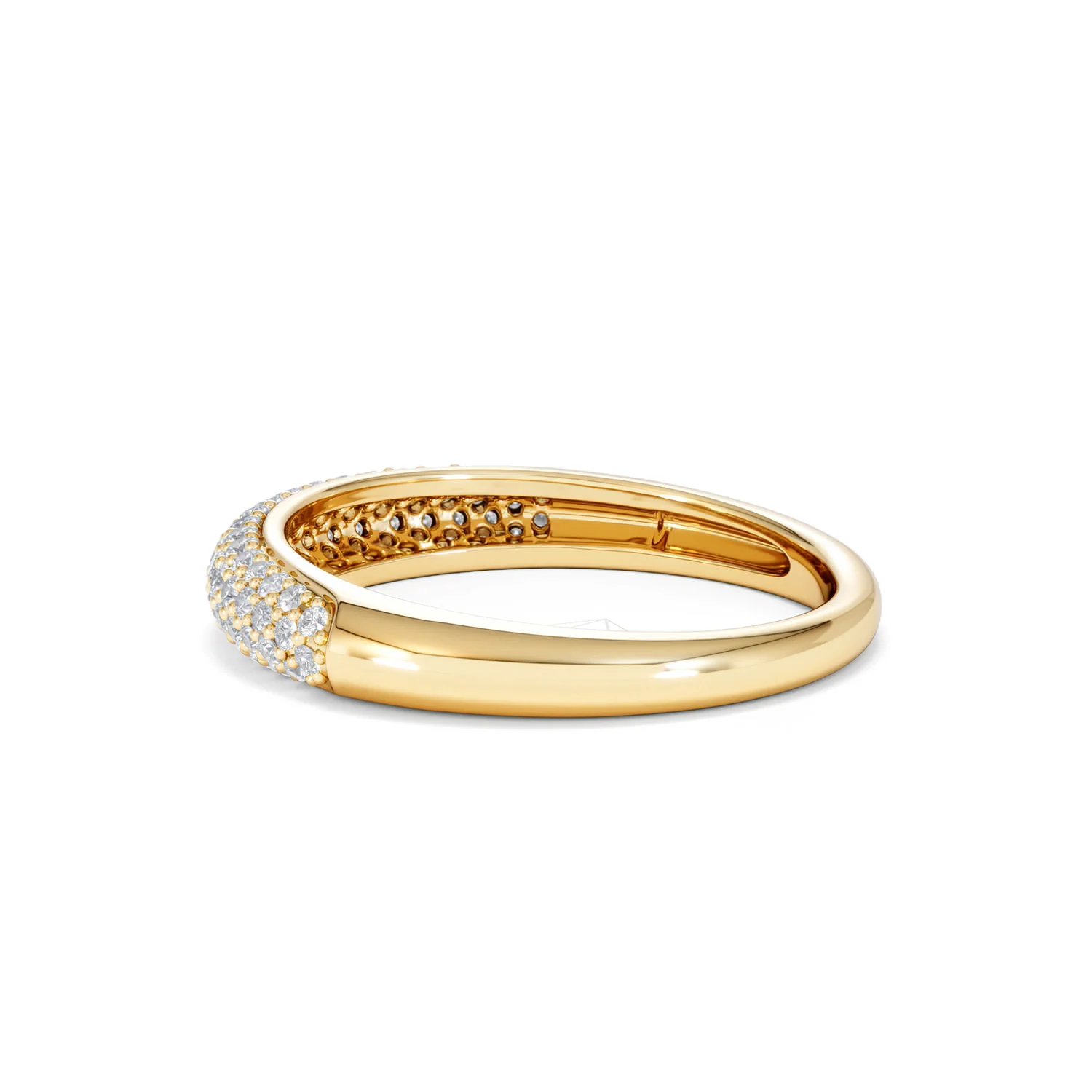 Lab Diamond Micro Pave Half Eternity Ring 0.50ct in 9k Gold - Image 66