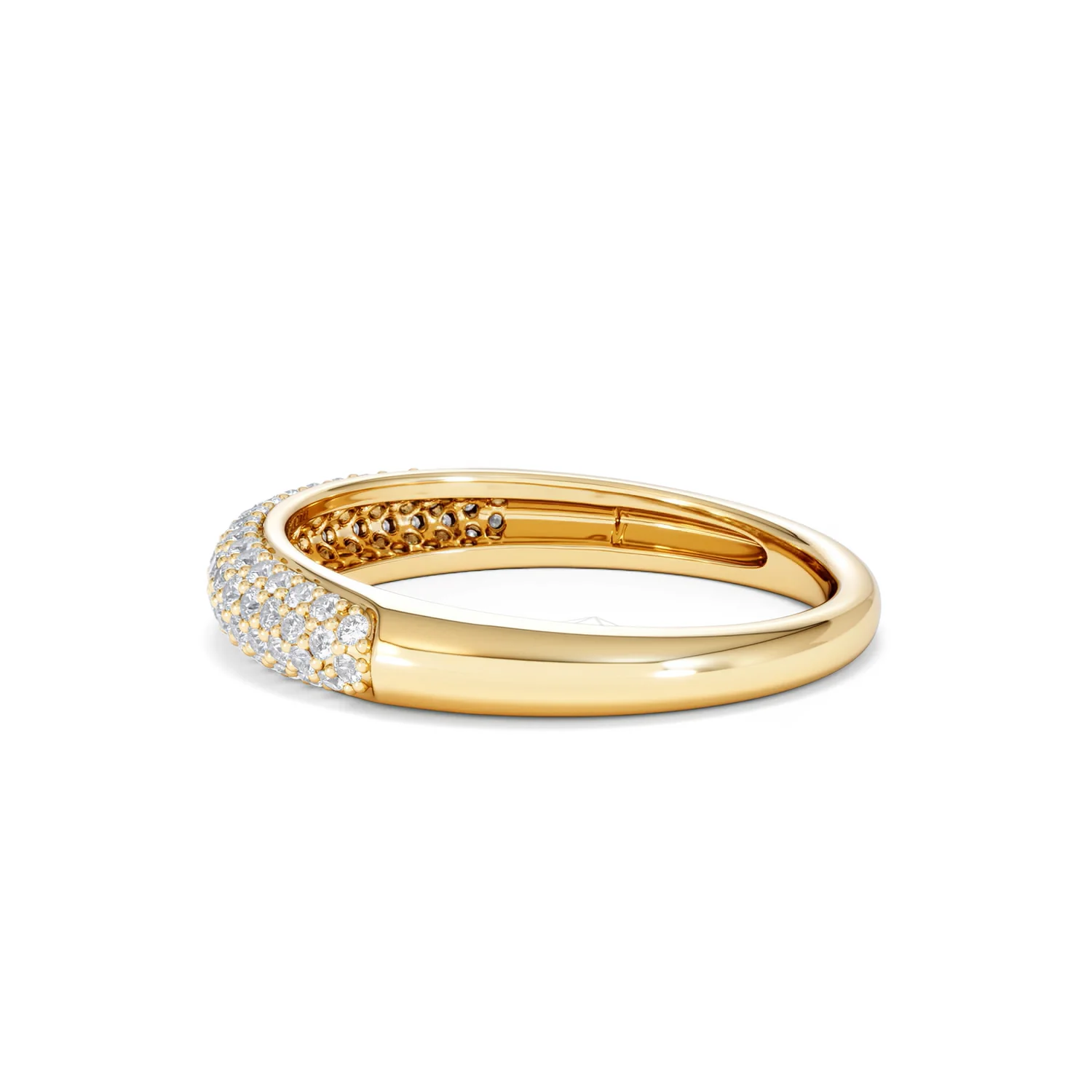 Lab Diamond Micro Pave Half Eternity Ring 0.50ct in 9k Gold - Image 68