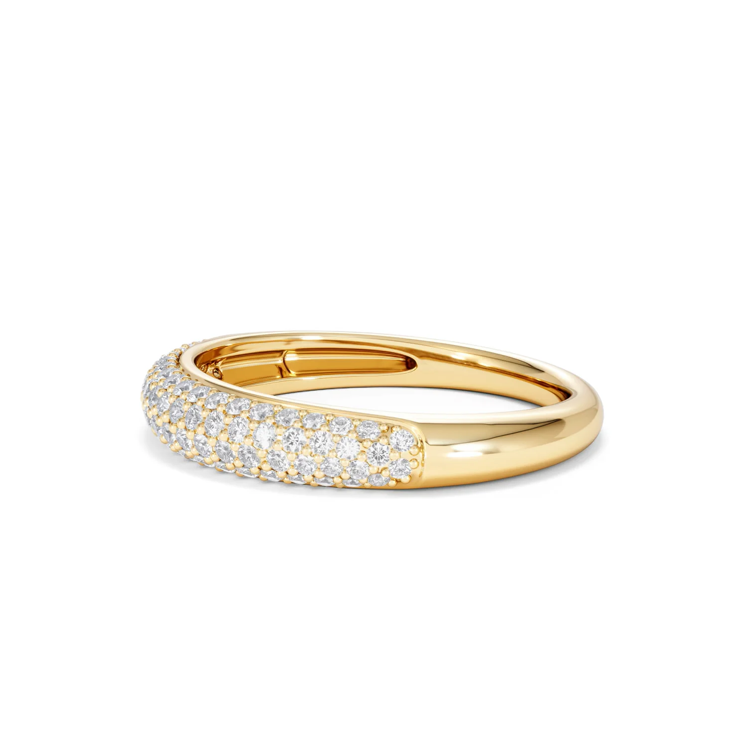 Lab Diamond Micro Pave Half Eternity Ring 0.50ct in 9k Gold - Image 77