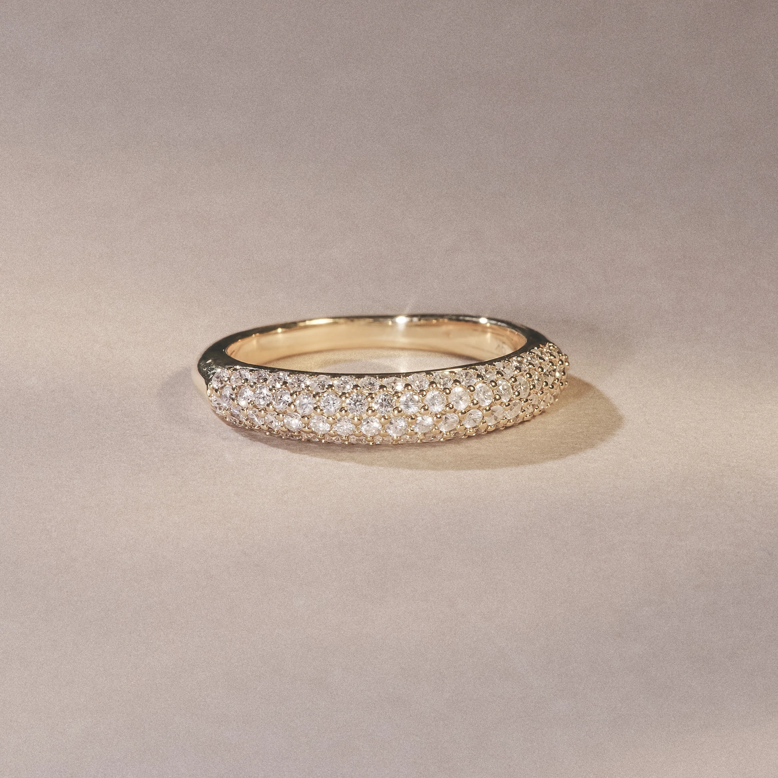 Lab Diamond Micro Pave Half Eternity Ring 0.50ct in 9k Gold - Image 8
