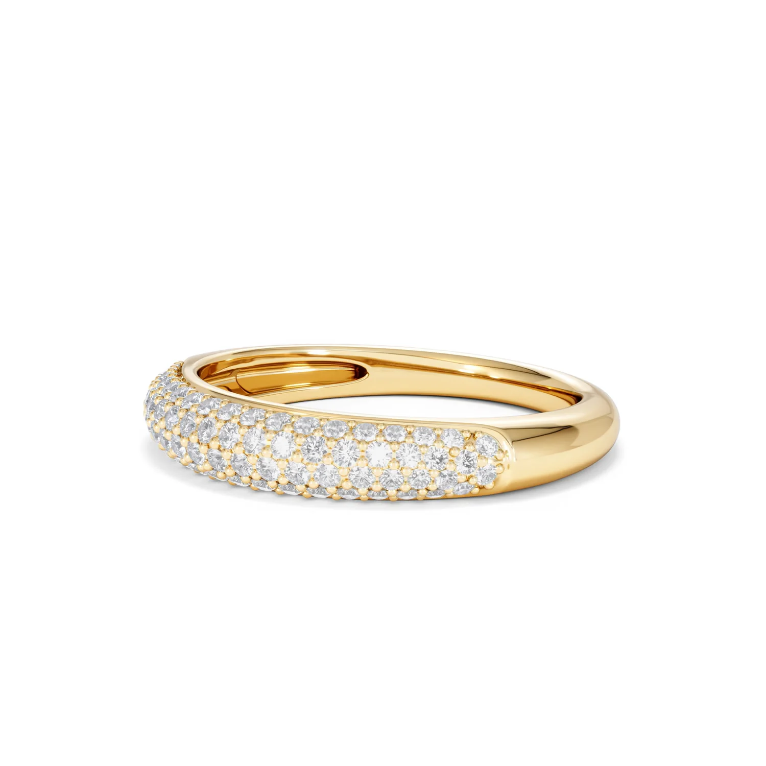 Lab Diamond Micro Pave Half Eternity Ring 0.50ct in 9k Gold - Image 81