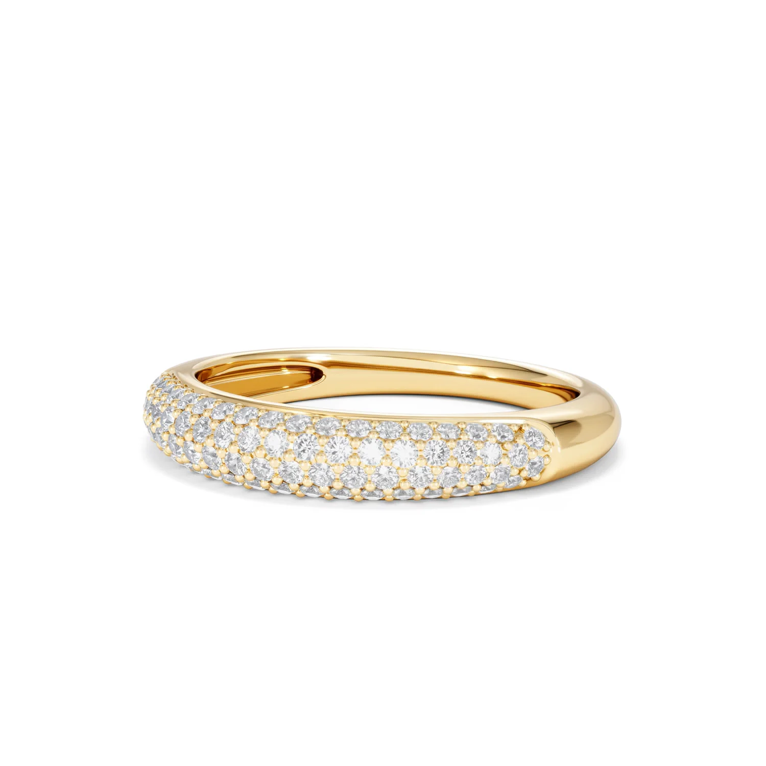 Lab Diamond Micro Pave Half Eternity Ring 0.50ct in 9k Gold - Image 84