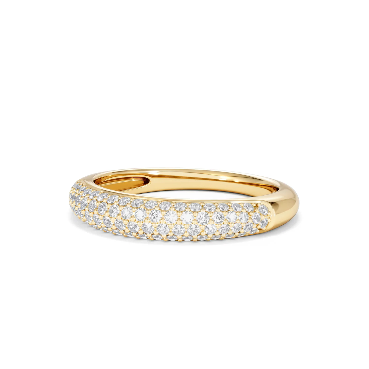 Lab Diamond Micro Pave Half Eternity Ring 0.50ct in 9k Gold - Image 85