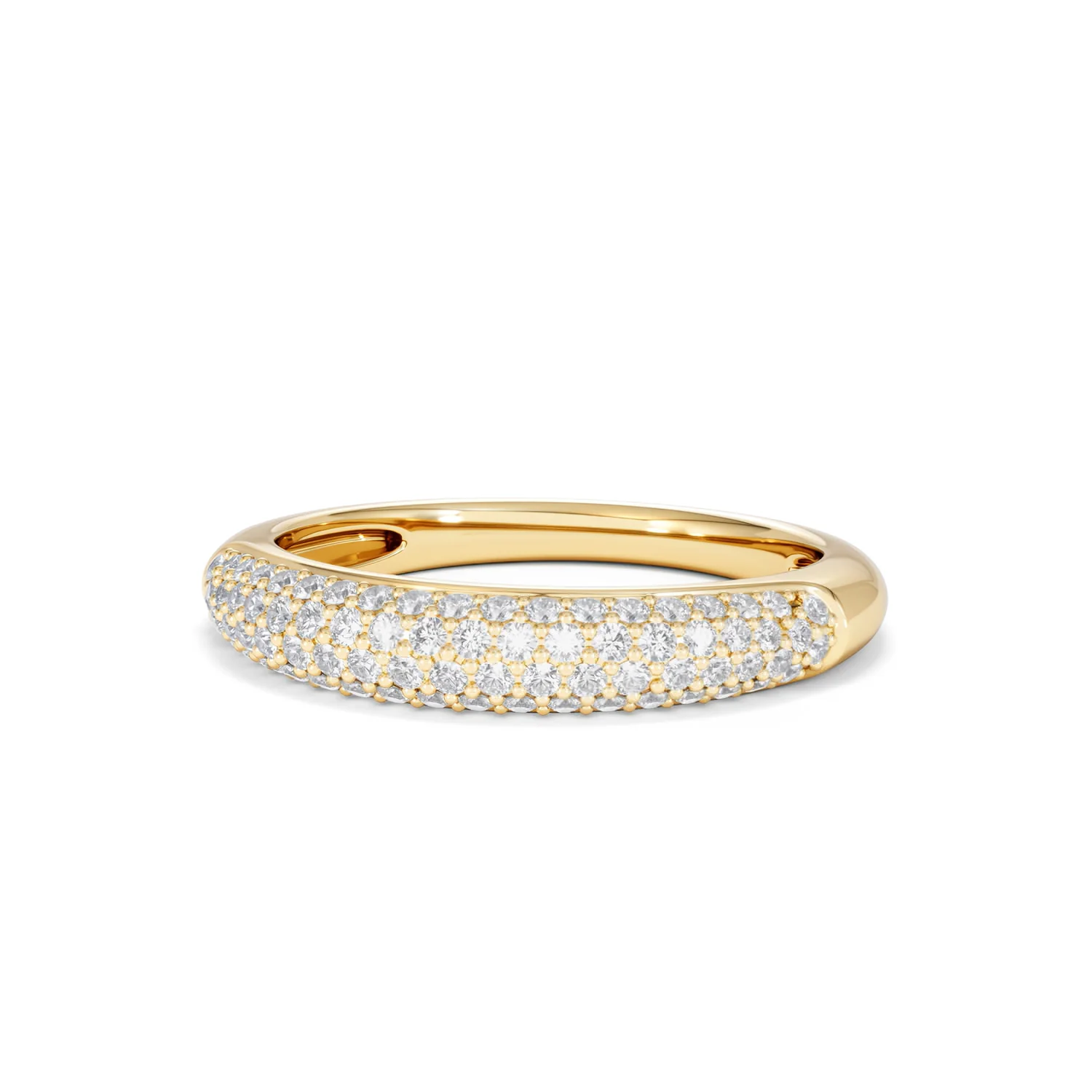 Lab Diamond Micro Pave Half Eternity Ring 0.50ct in 9k Gold - Image 87