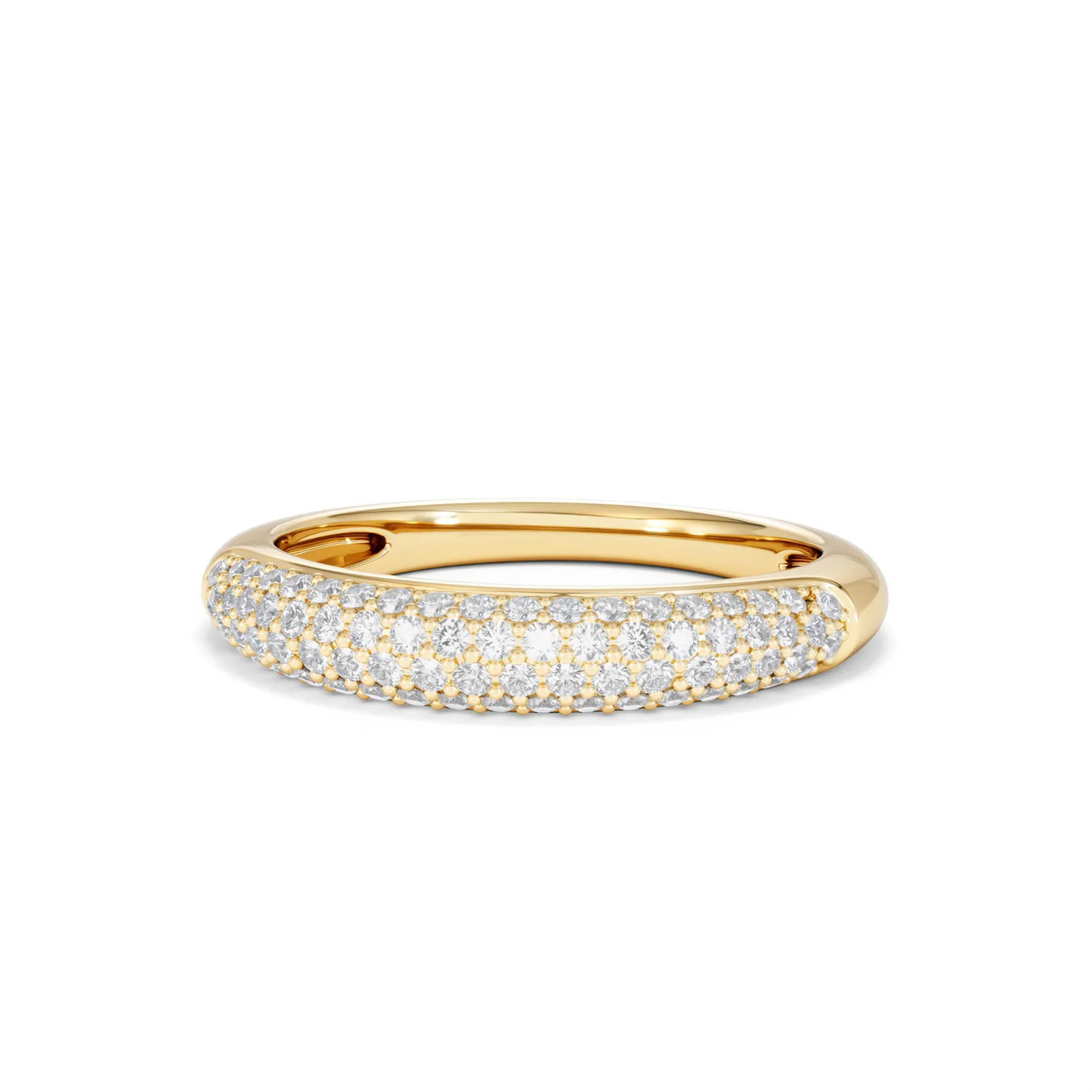 Lab Diamond Micro Pave Half Eternity Ring 0.50ct in 9k Gold - Image 88