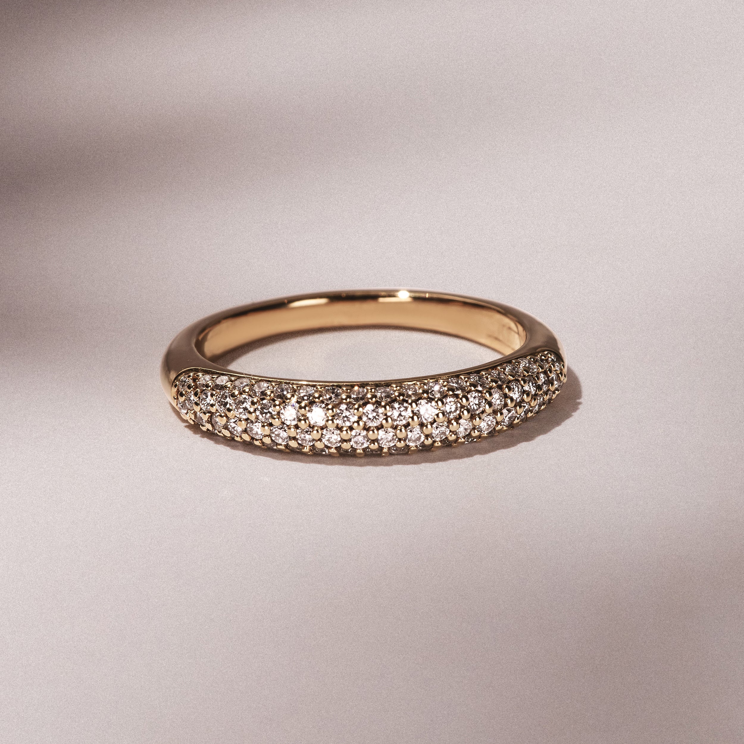 Lab Diamond Micro Pave Half Eternity Ring 0.50ct in 9k Gold - Image 9