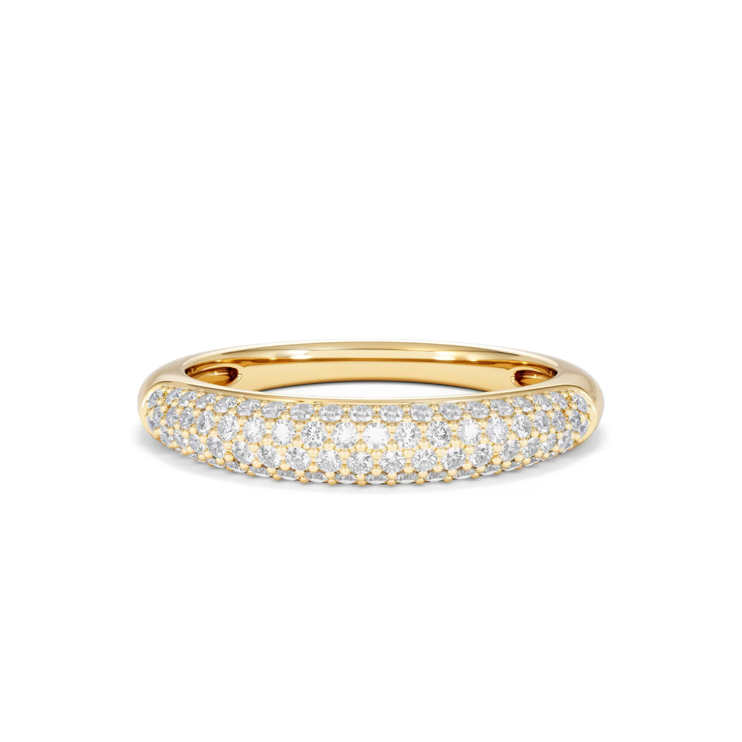 Lab Diamond Micro Pave Half Eternity Ring 0.50ct in 9k Gold - Image 90