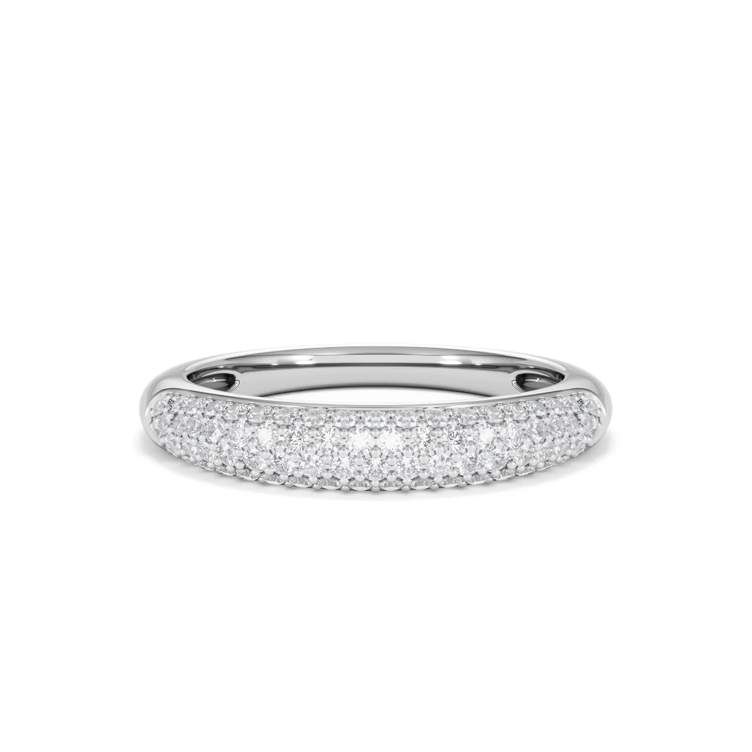 Lab Diamond Micro Pave Half Eternity Ring 0.50ct in 9k White Gold - Image 11