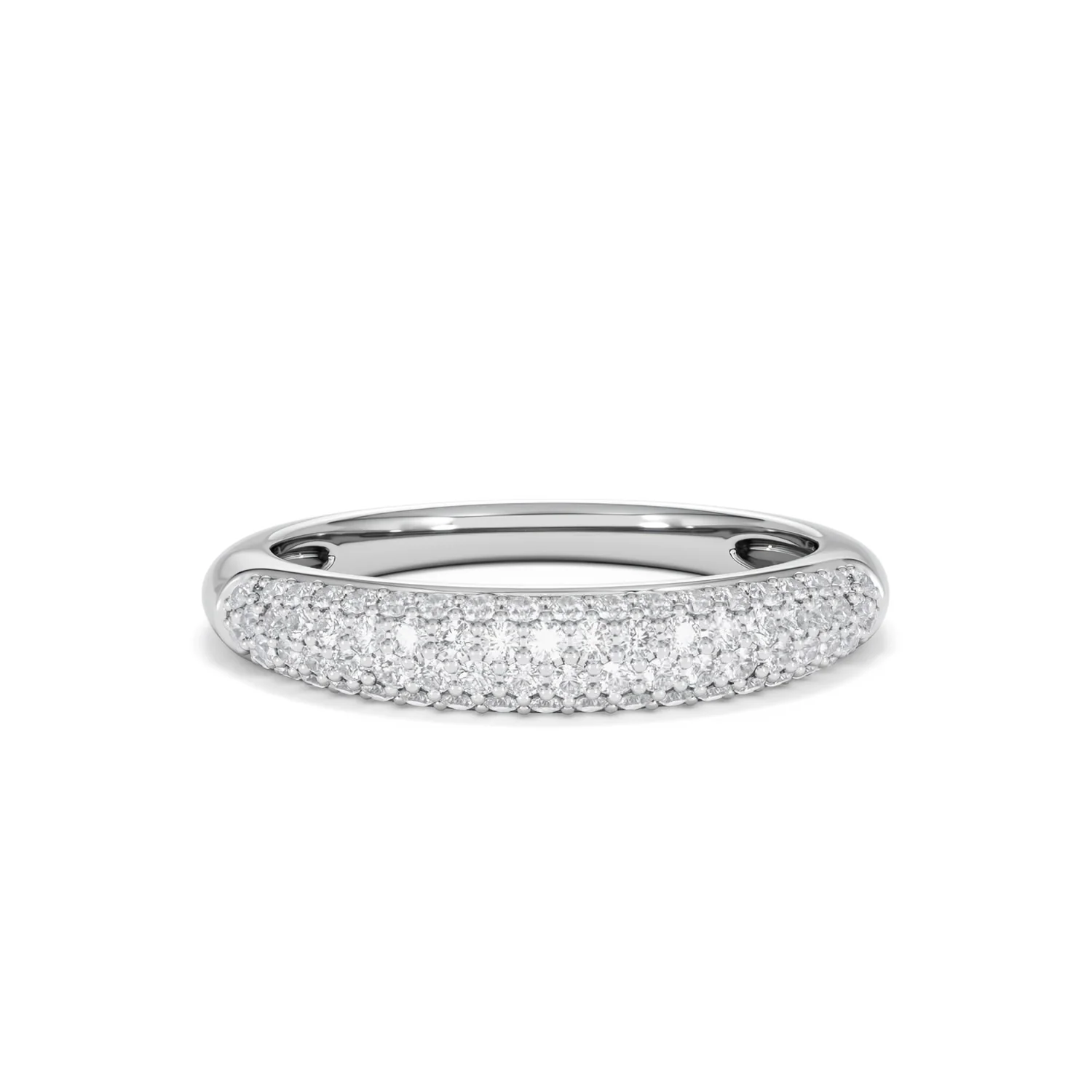Lab Diamond Micro Pave Half Eternity Ring 0.50ct in 9k White Gold - Image 12