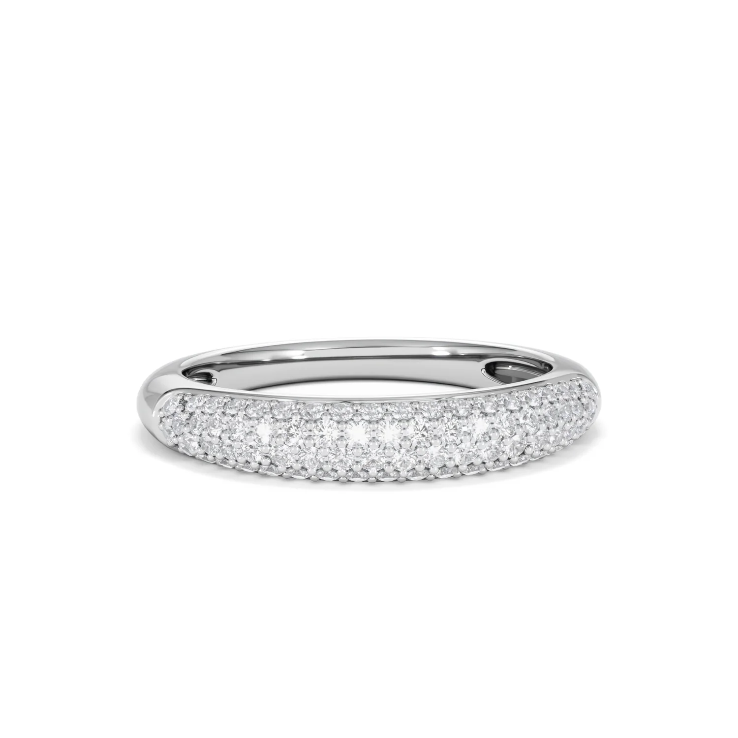 Lab Diamond Micro Pave Half Eternity Ring 0.50ct in 9k White Gold - Image 13