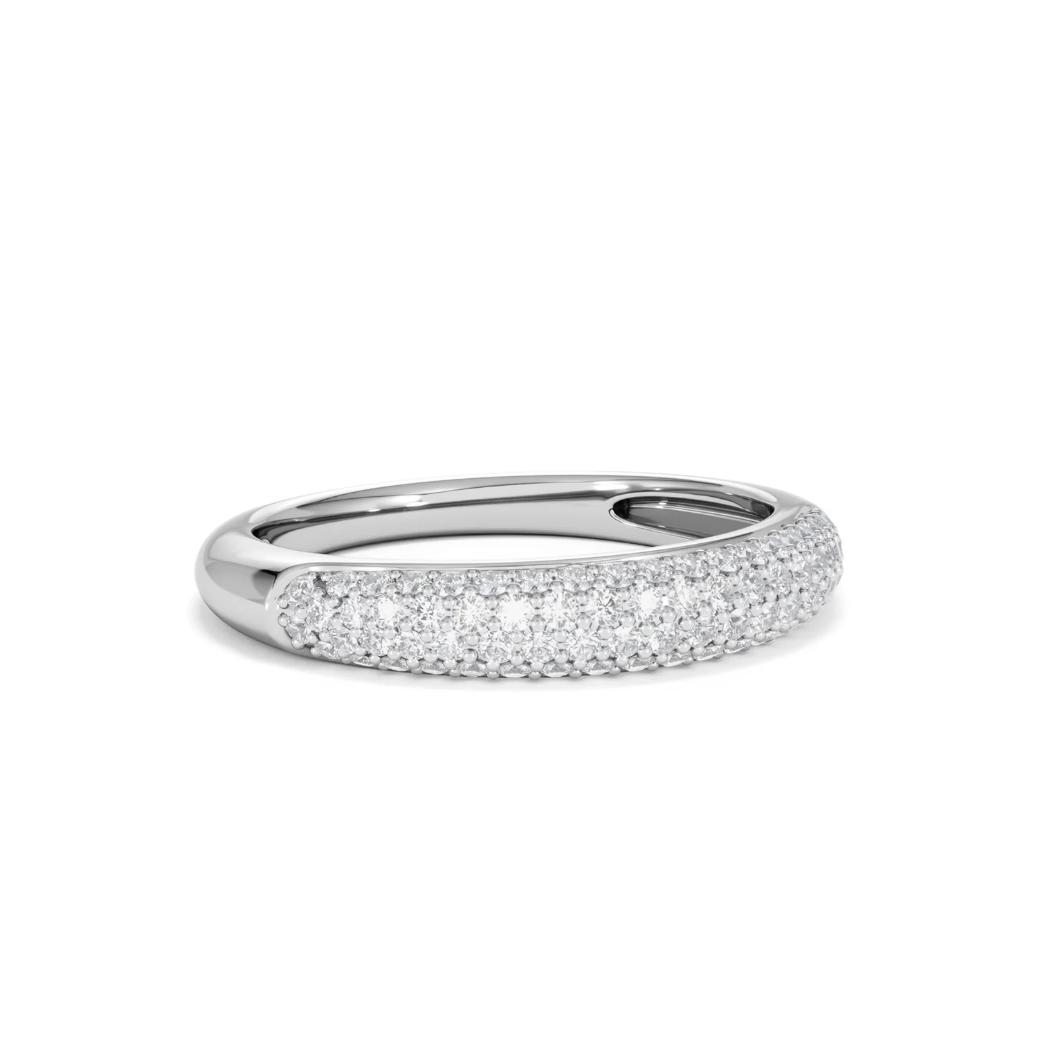 Lab Diamond Micro Pave Half Eternity Ring 0.50ct in 9k White Gold - Image 17