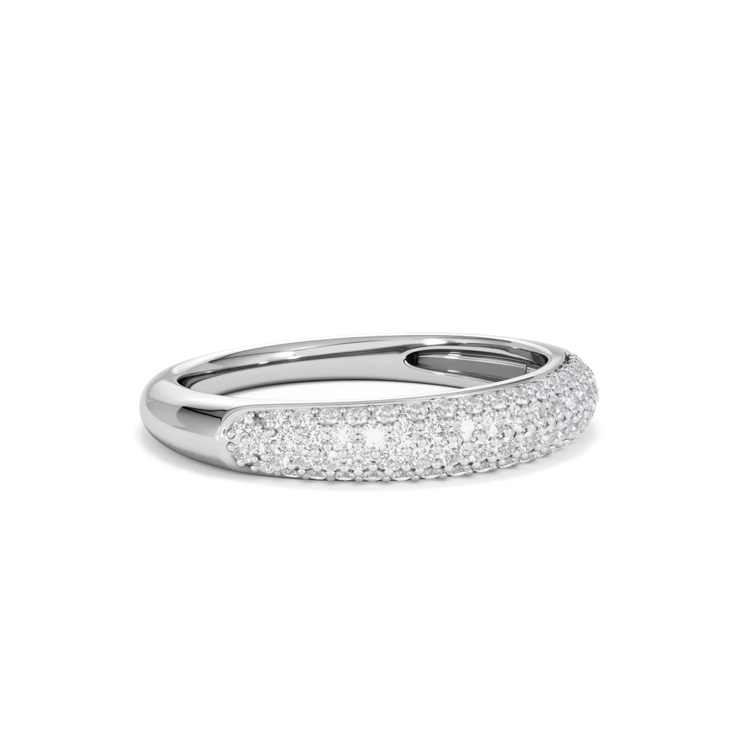 Lab Diamond Micro Pave Half Eternity Ring 0.50ct in 9k White Gold - Image 19