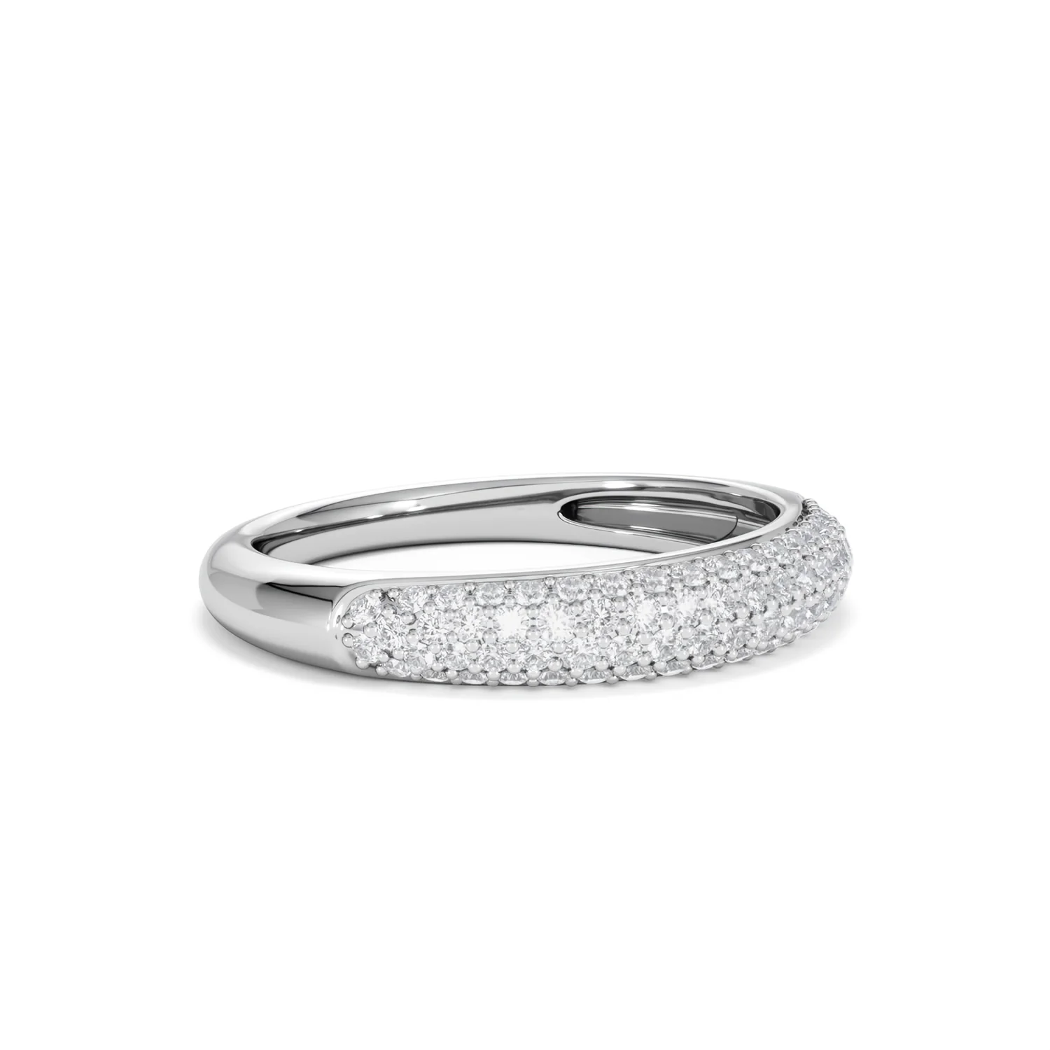 Lab Diamond Micro Pave Half Eternity Ring 0.50ct in 9k White Gold - Image 20