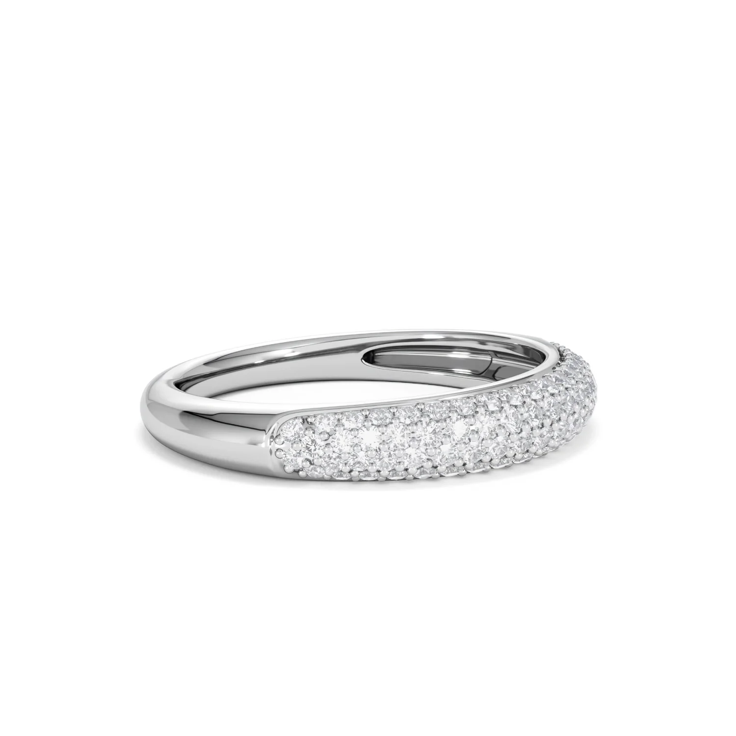 Lab Diamond Micro Pave Half Eternity Ring 0.50ct in 9k White Gold - Image 22