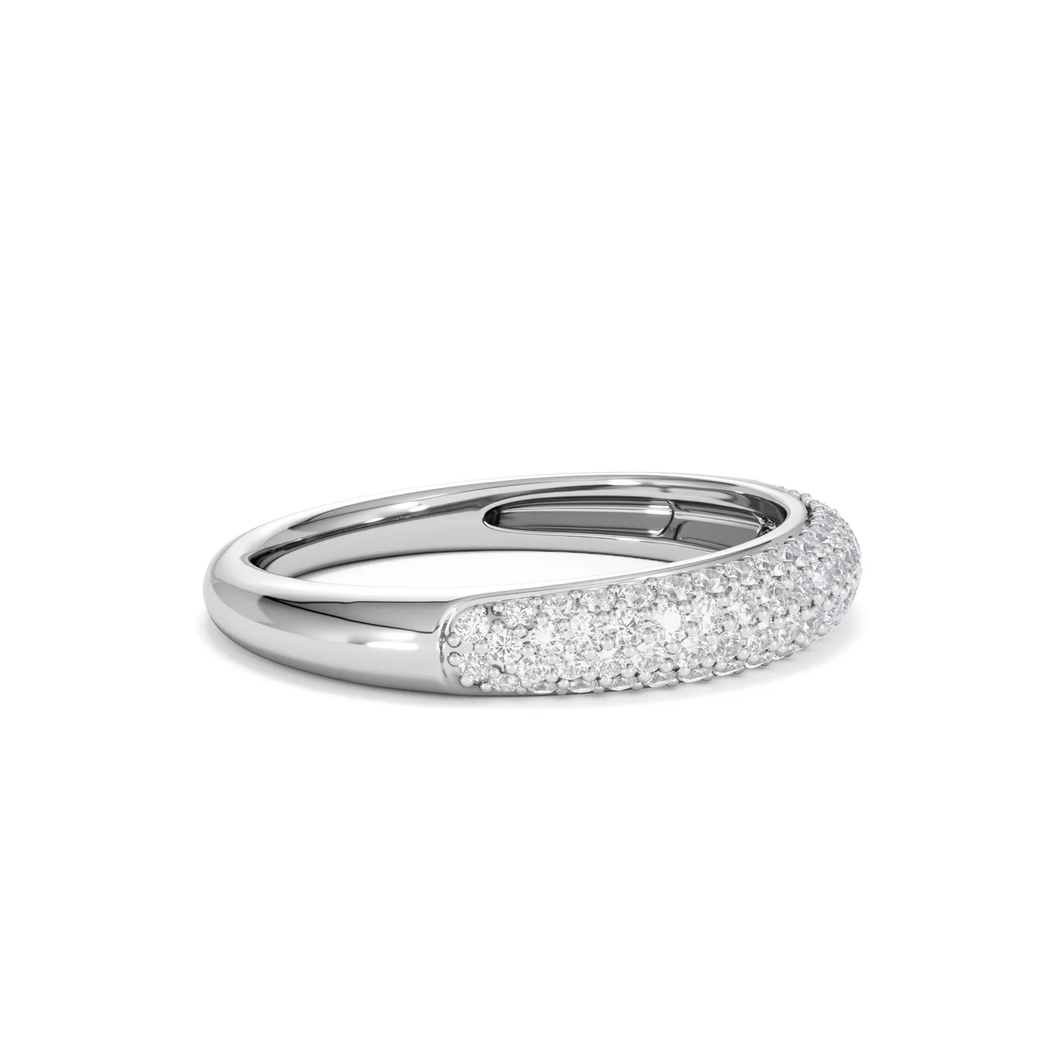 Lab Diamond Micro Pave Half Eternity Ring 0.50ct in 9k White Gold - Image 24
