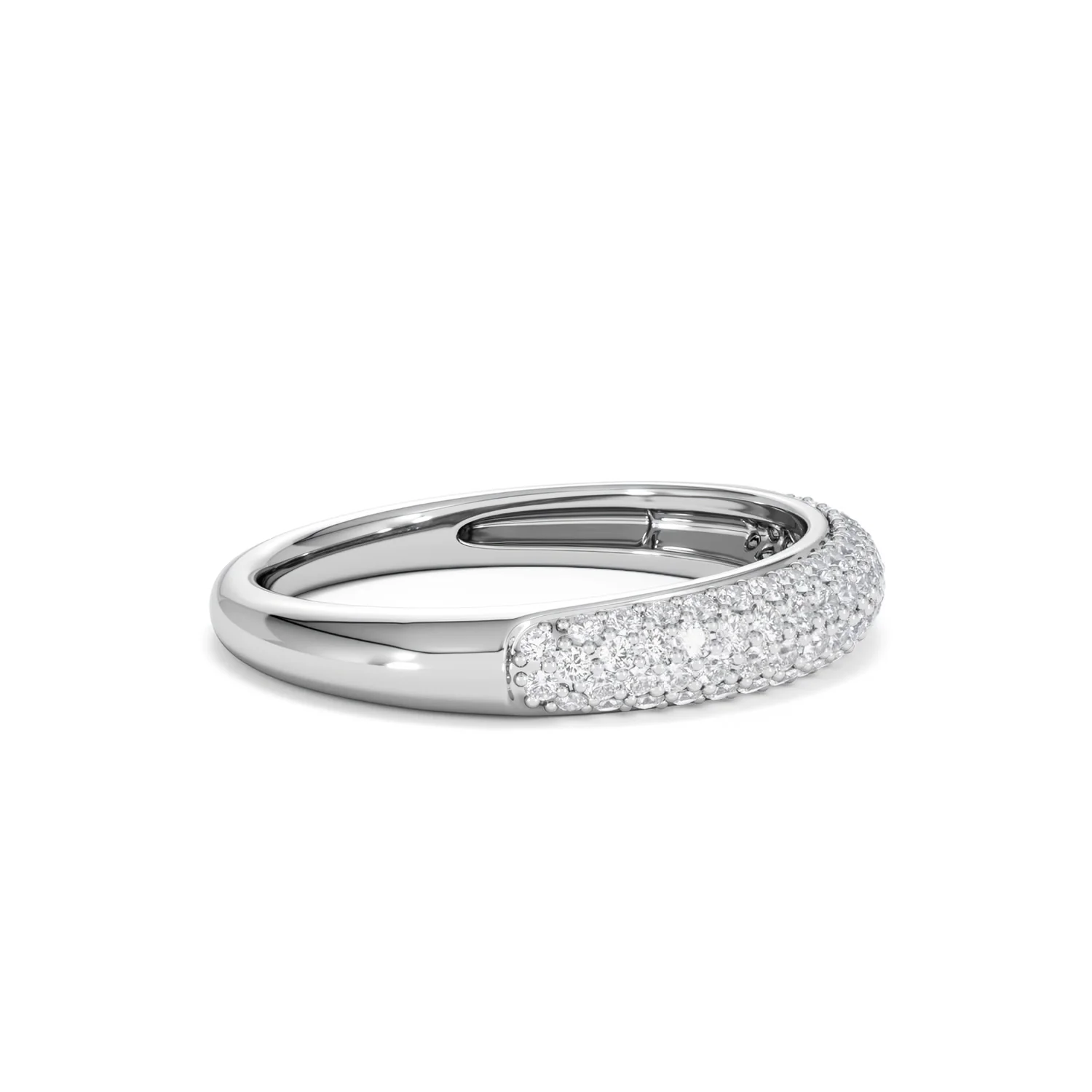 Lab Diamond Micro Pave Half Eternity Ring 0.50ct in 9k White Gold - Image 26