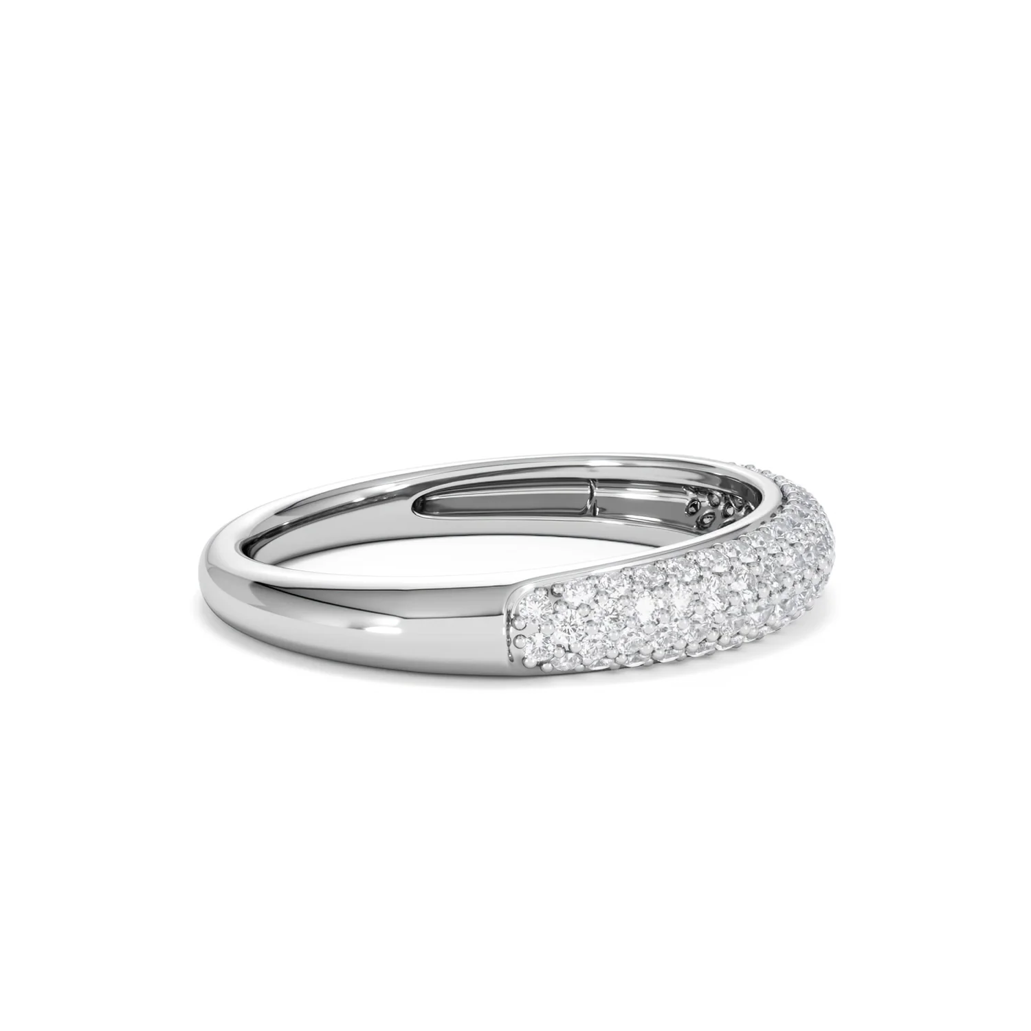 Lab Diamond Micro Pave Half Eternity Ring 0.50ct in 9k White Gold - Image 27