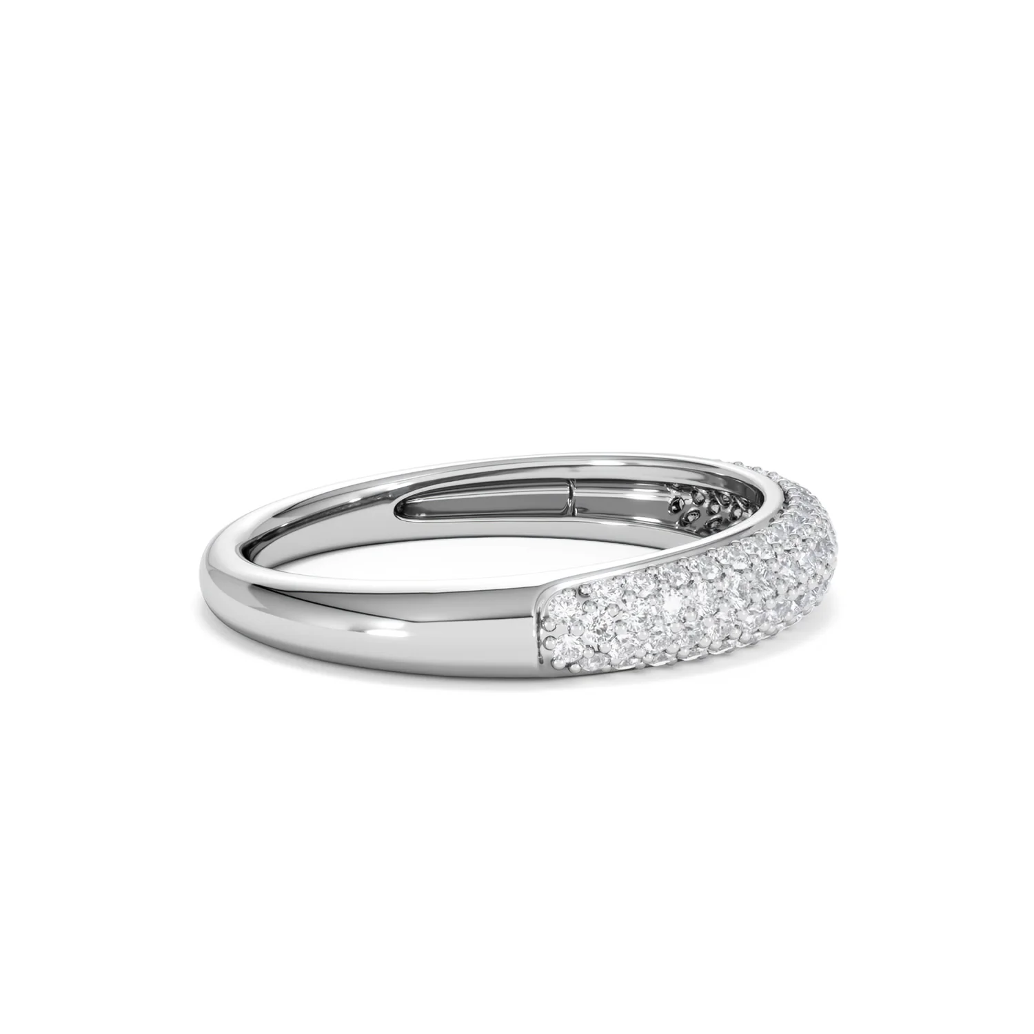Lab Diamond Micro Pave Half Eternity Ring 0.50ct in 9k White Gold - Image 28