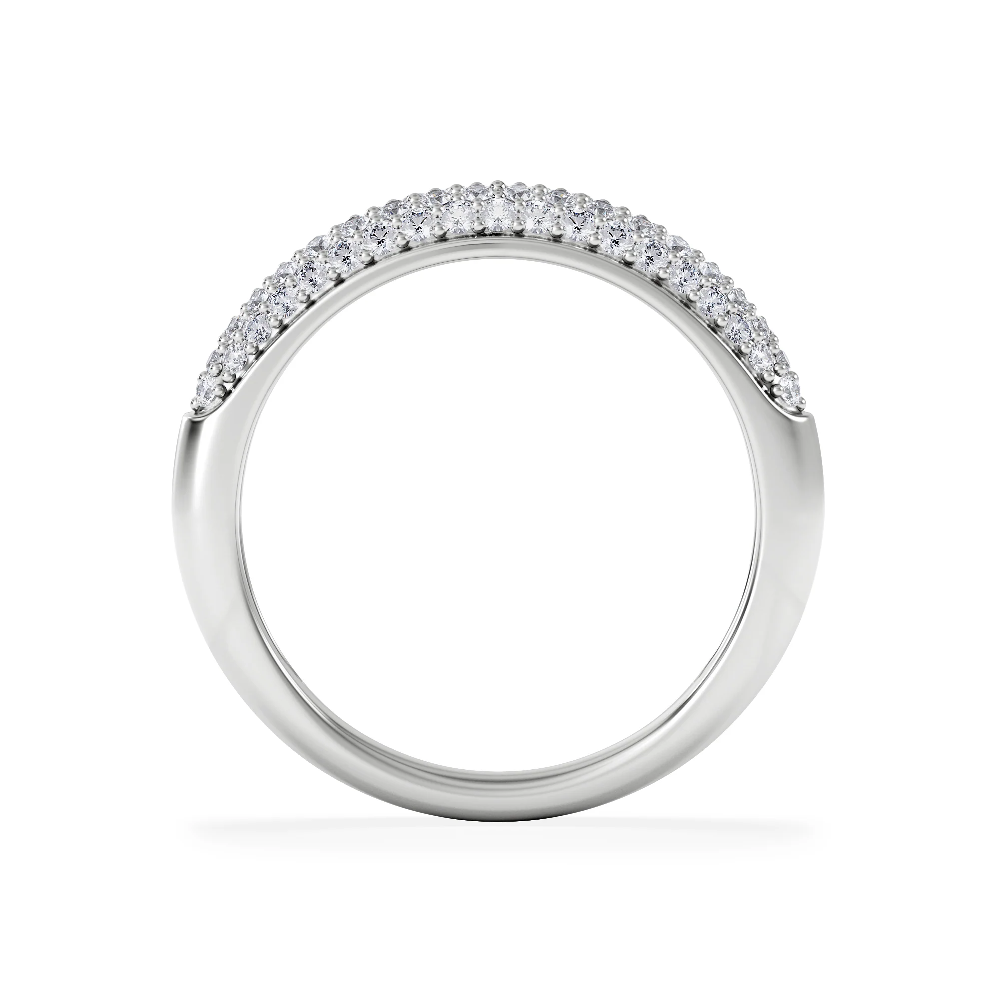 Lab Diamond Micro Pave Half Eternity Ring 0.50ct in 9k White Gold - Image 3