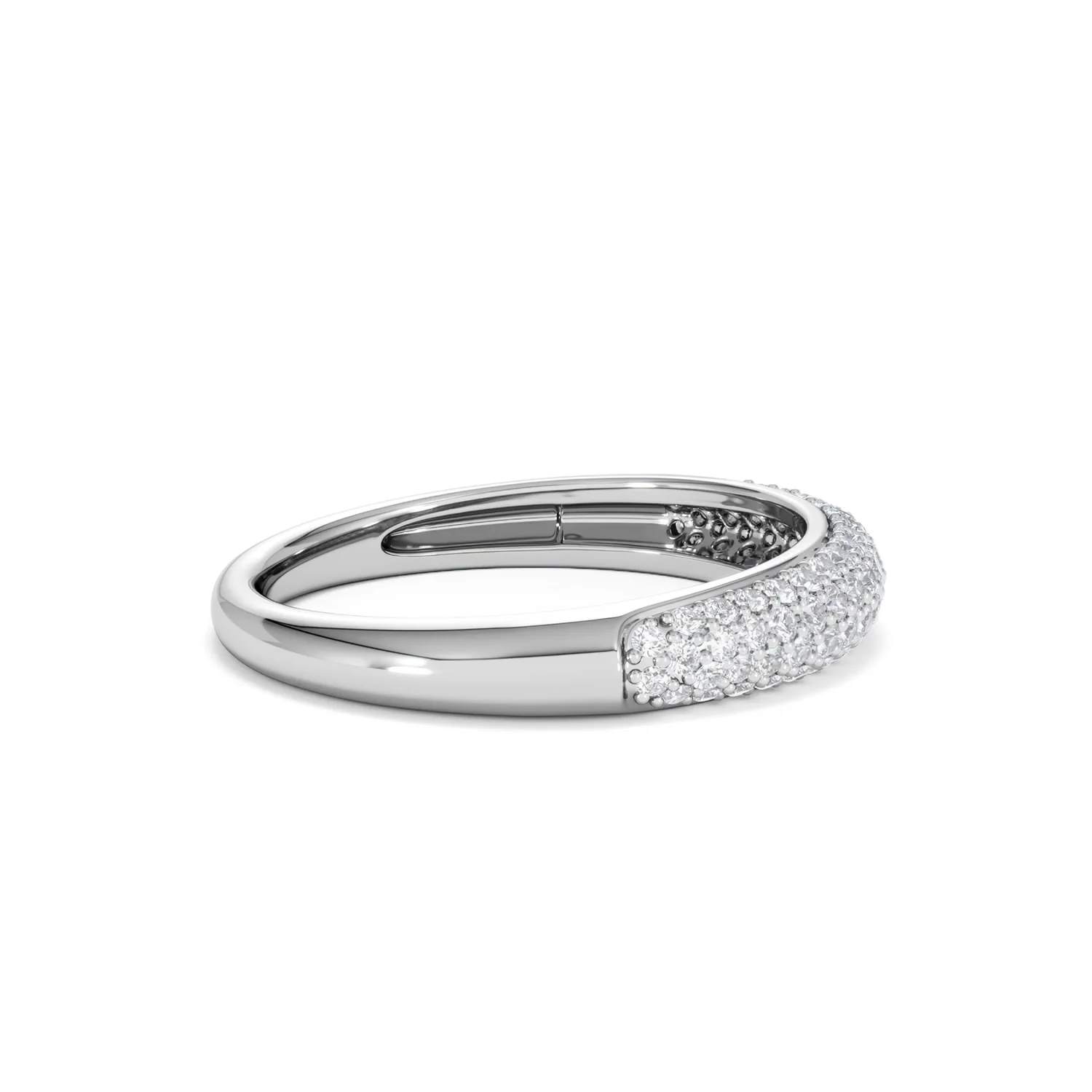 Lab Diamond Micro Pave Half Eternity Ring 0.50ct in 9k White Gold - Image 30
