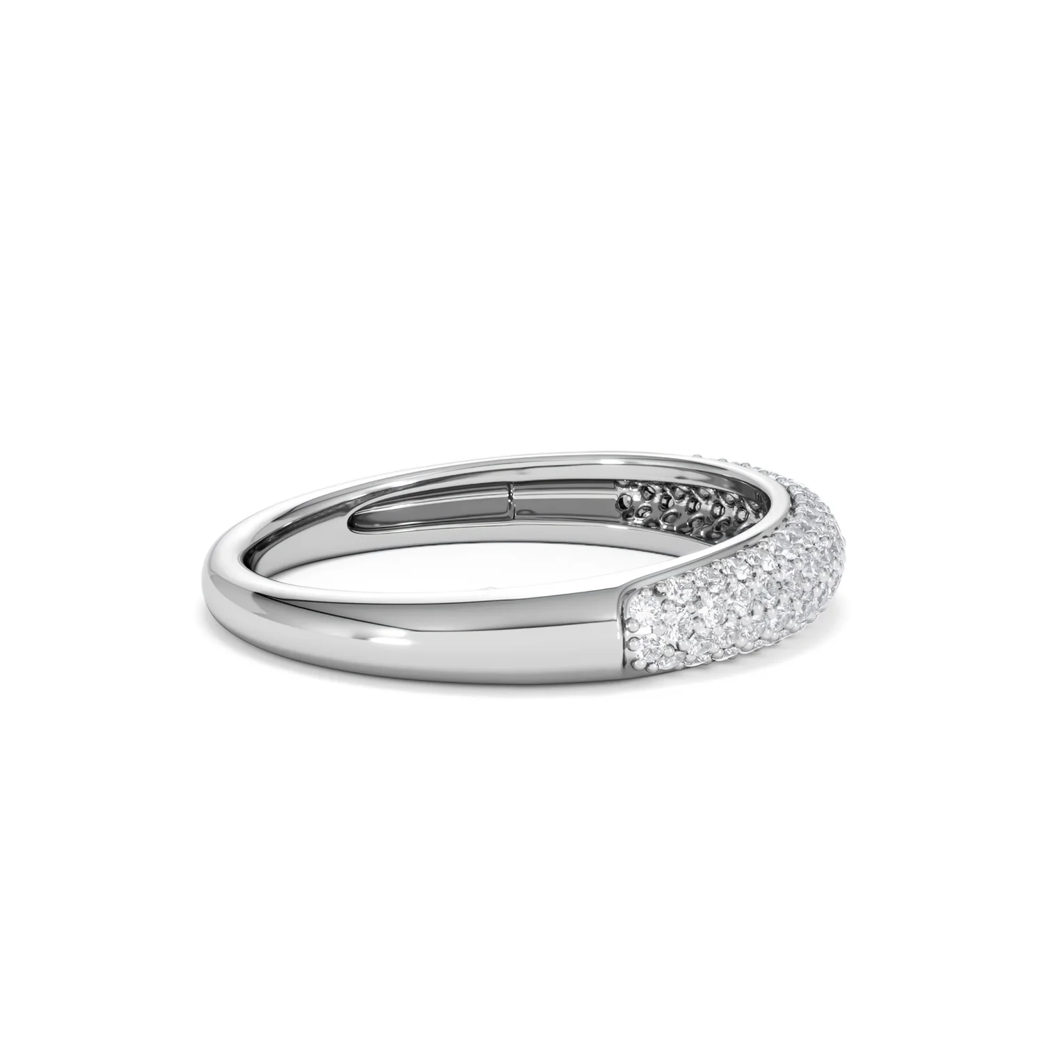 Lab Diamond Micro Pave Half Eternity Ring 0.50ct in 9k White Gold - Image 31
