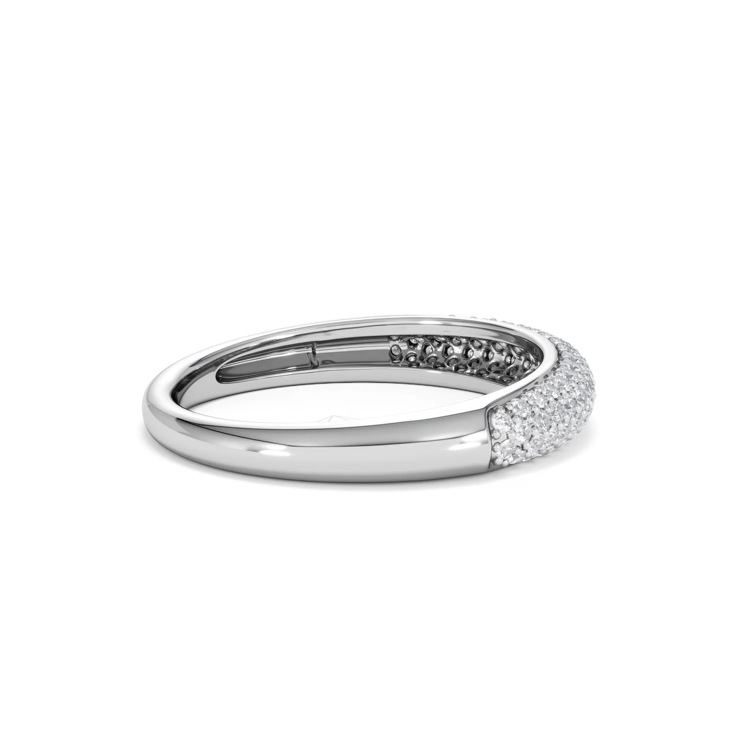 Lab Diamond Micro Pave Half Eternity Ring 0.50ct in 9k White Gold - Image 34
