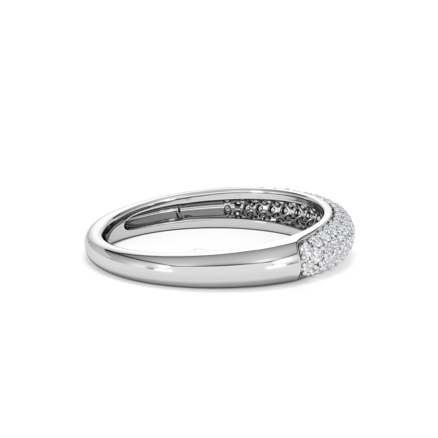 Lab Diamond Micro Pave Half Eternity Ring 0.50ct in 9k White Gold - Image 35