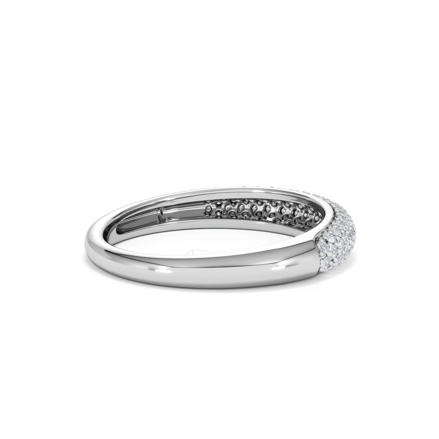 Lab Diamond Micro Pave Half Eternity Ring 0.50ct in 9k White Gold - Image 37
