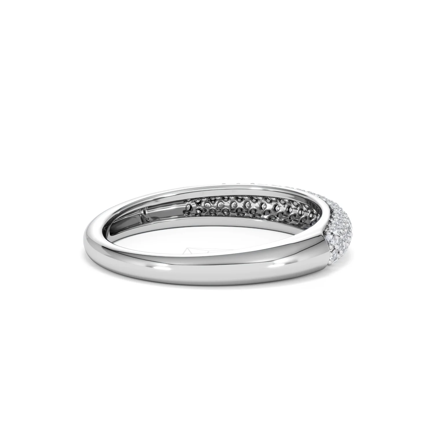 Lab Diamond Micro Pave Half Eternity Ring 0.50ct in 9k White Gold - Image 39