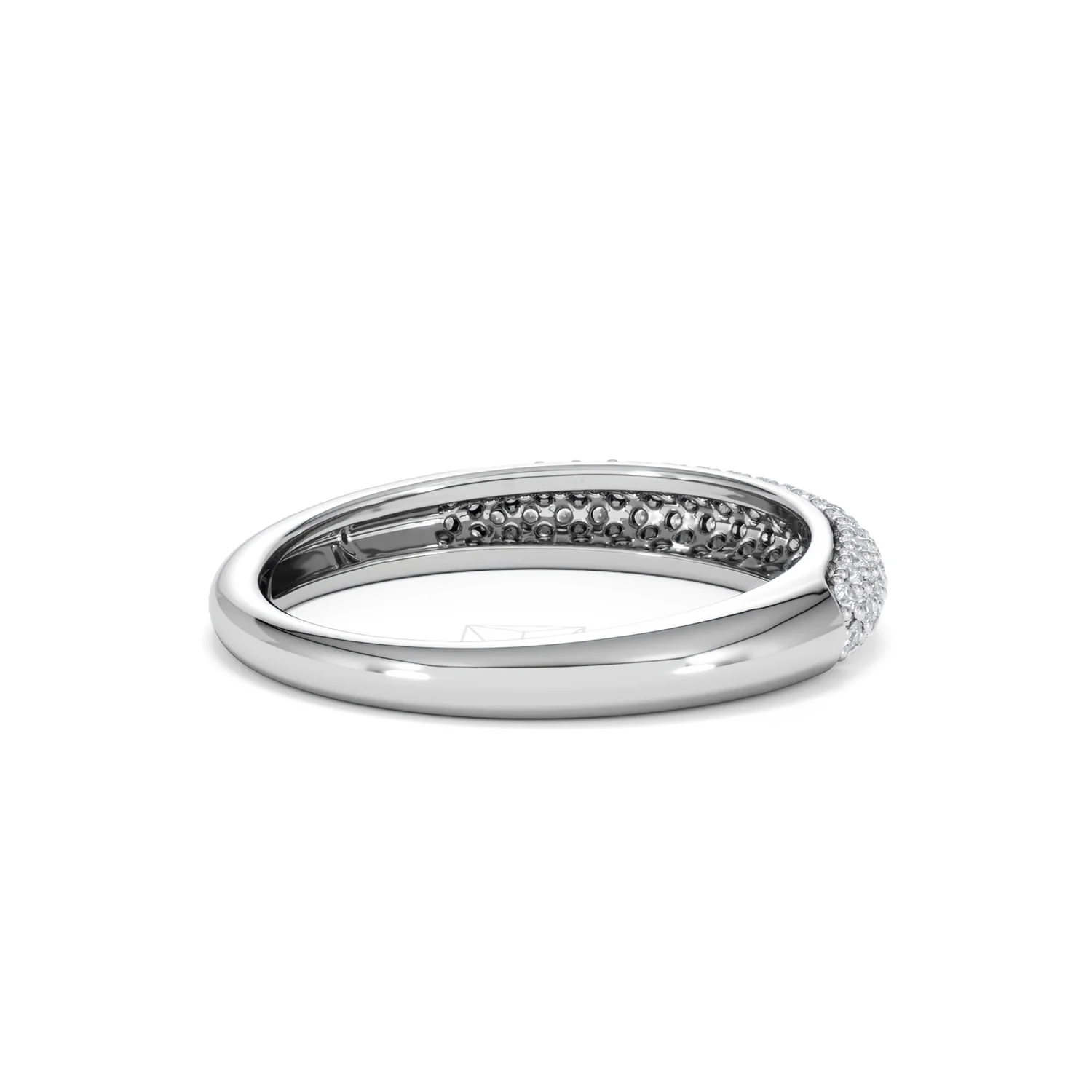 Lab Diamond Micro Pave Half Eternity Ring 0.50ct in 9k White Gold - Image 40