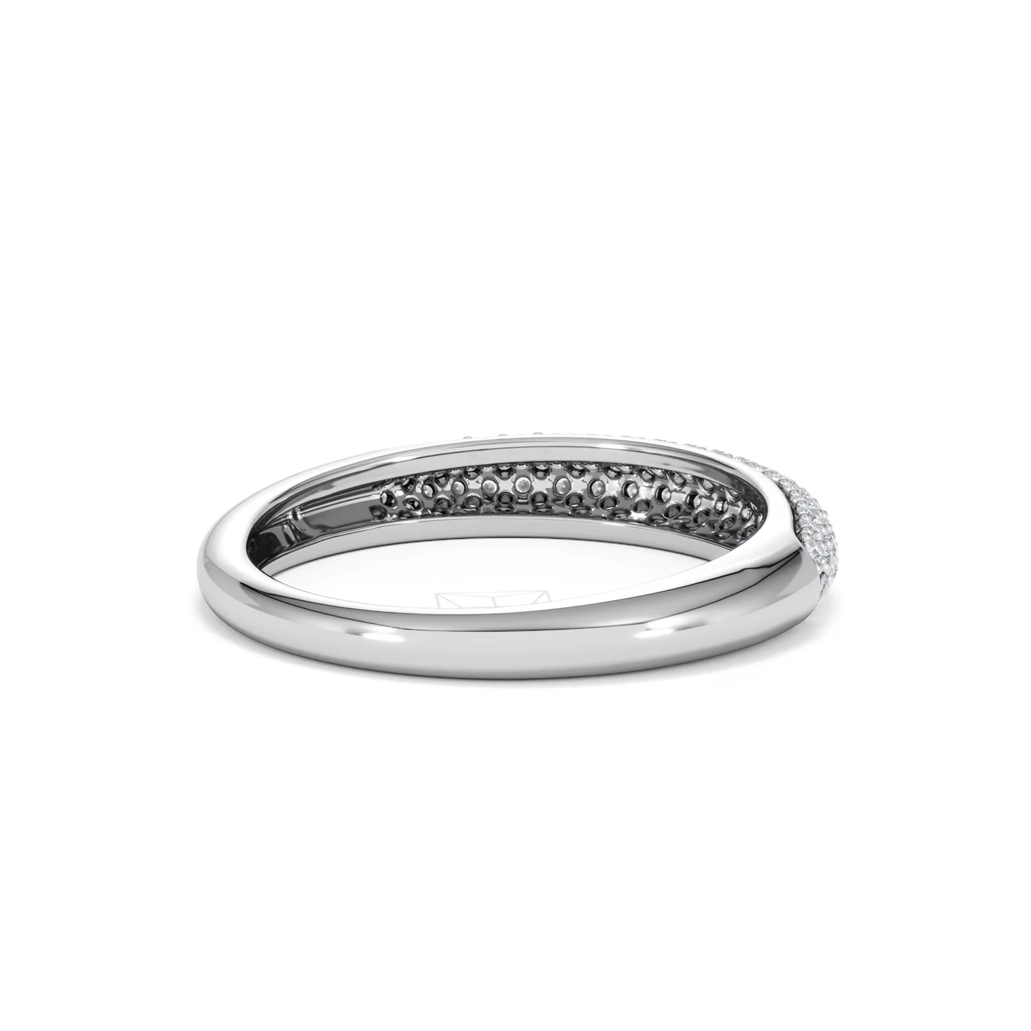 Lab Diamond Micro Pave Half Eternity Ring 0.50ct in 9k White Gold - Image 42