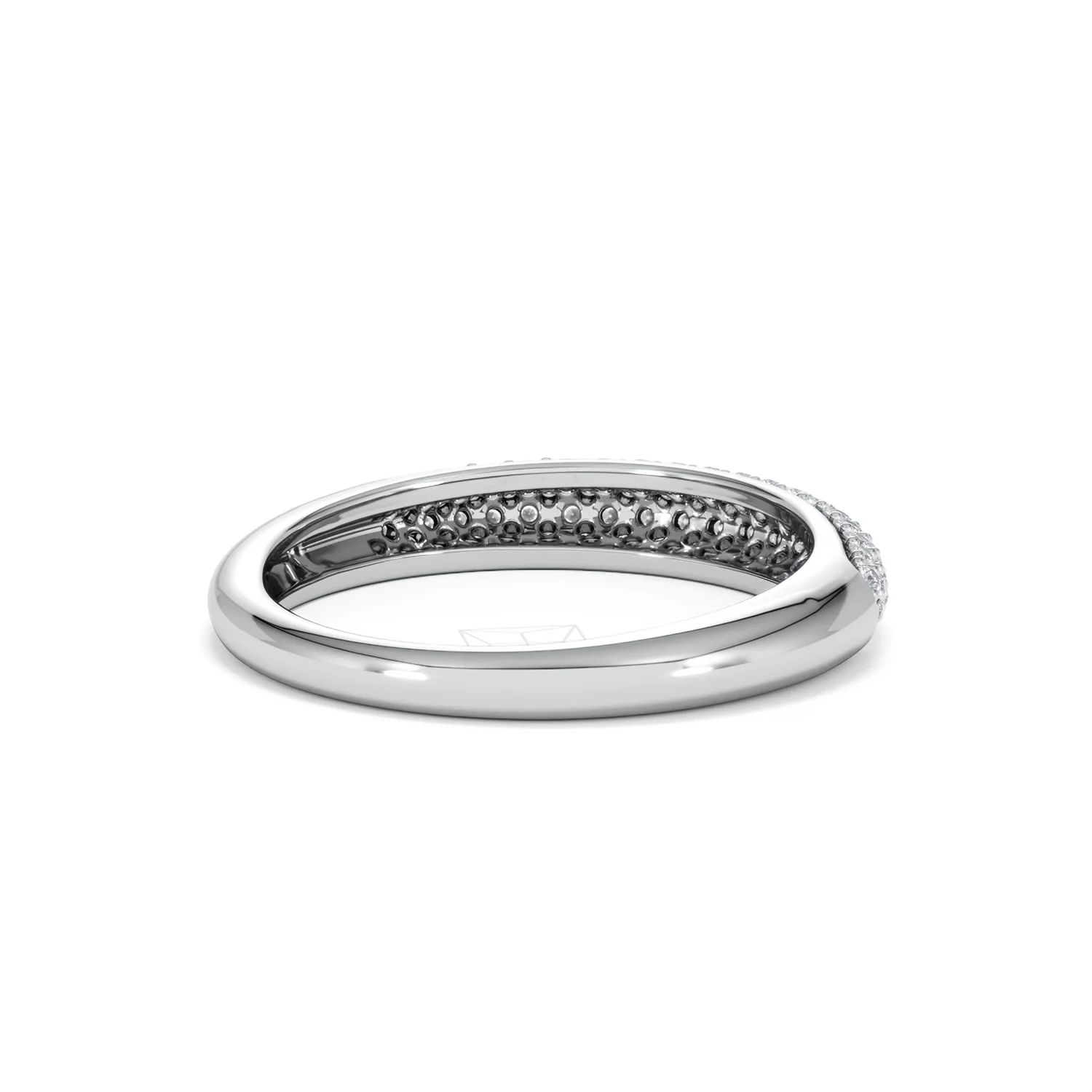Lab Diamond Micro Pave Half Eternity Ring 0.50ct in 9k White Gold - Image 43