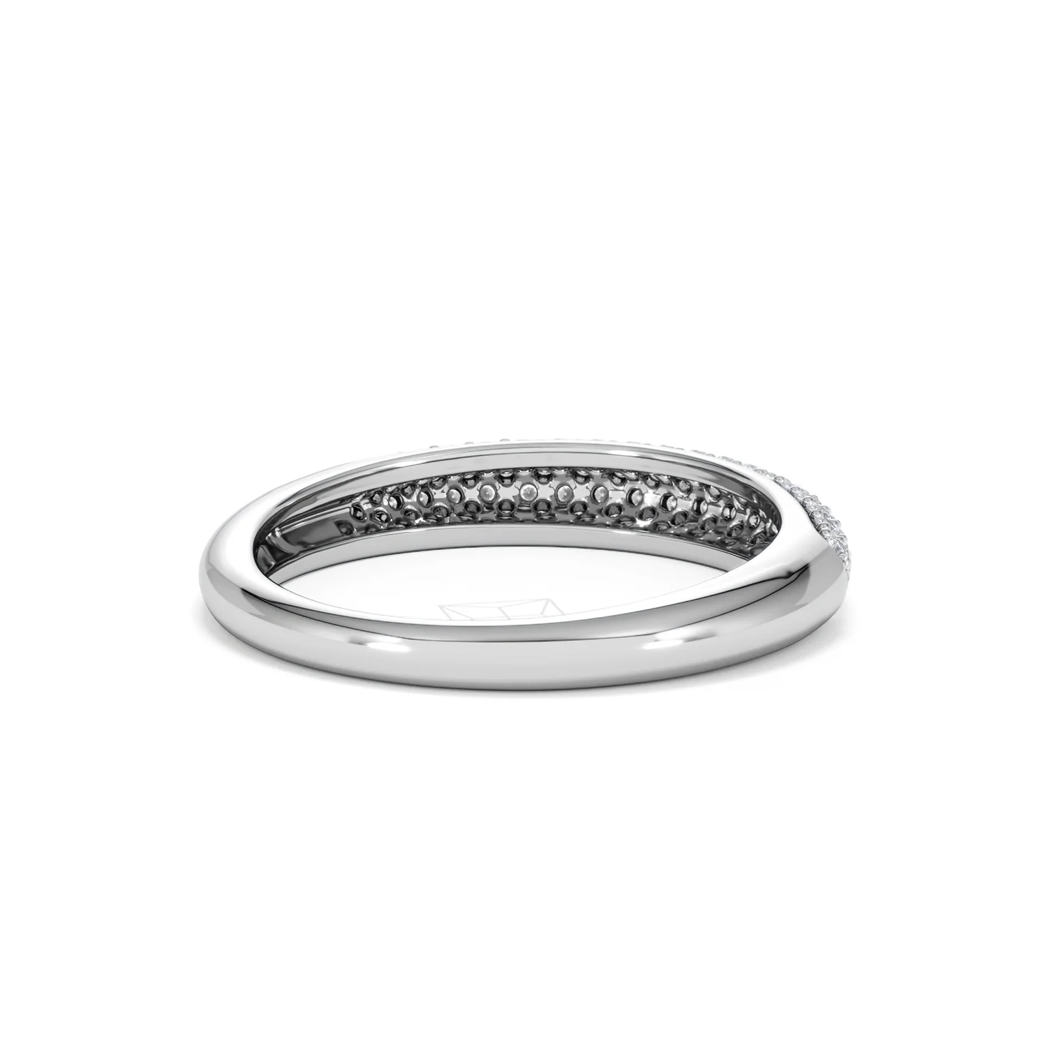 Lab Diamond Micro Pave Half Eternity Ring 0.50ct in 9k White Gold - Image 44