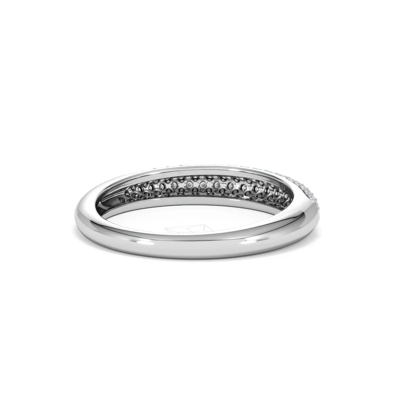 Lab Diamond Micro Pave Half Eternity Ring 0.50ct in 9k White Gold - Image 45