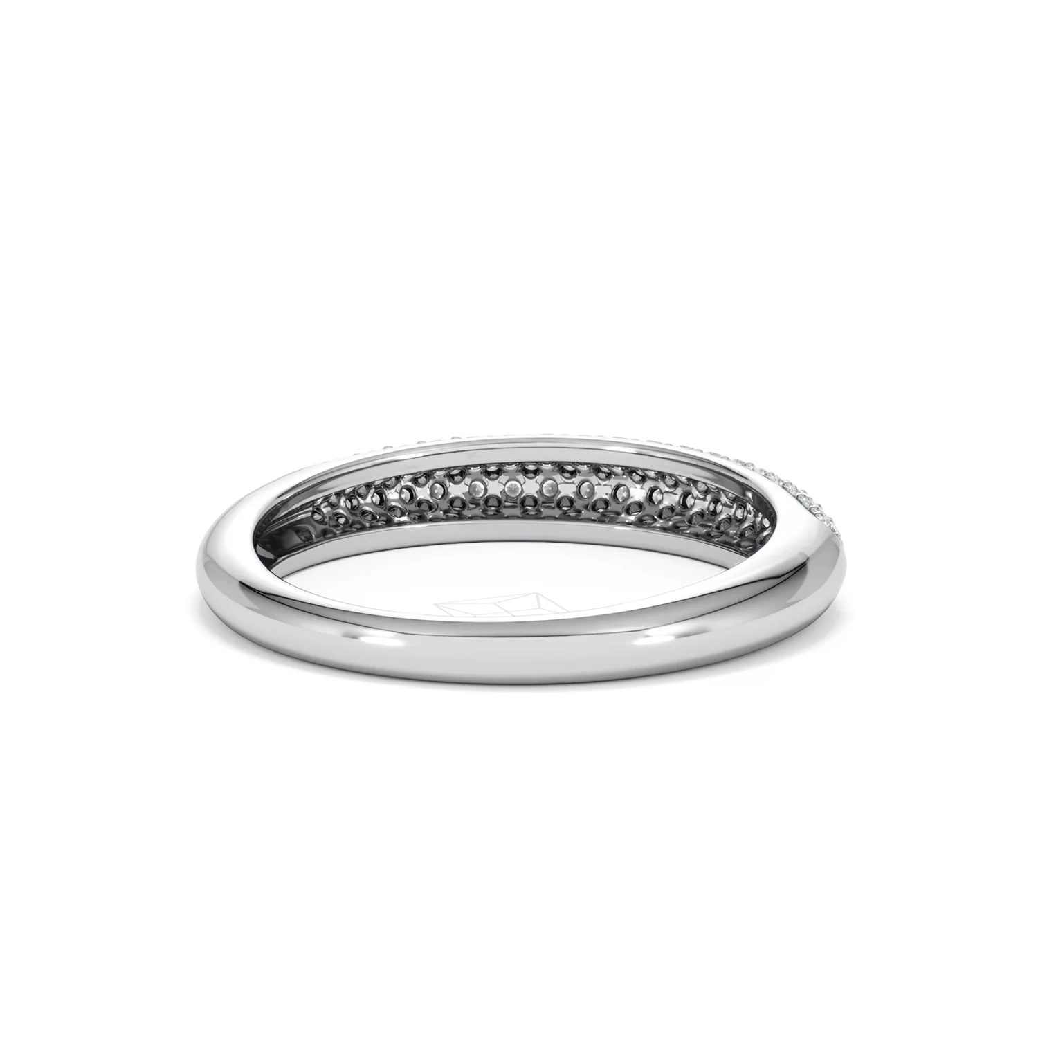 Lab Diamond Micro Pave Half Eternity Ring 0.50ct in 9k White Gold - Image 46