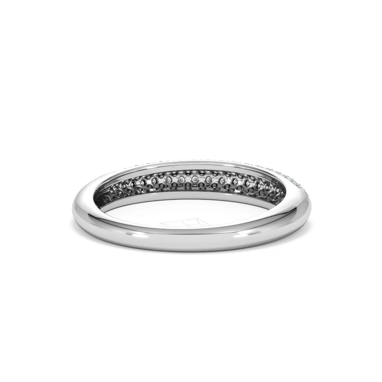 Lab Diamond Micro Pave Half Eternity Ring 0.50ct in 9k White Gold - Image 47
