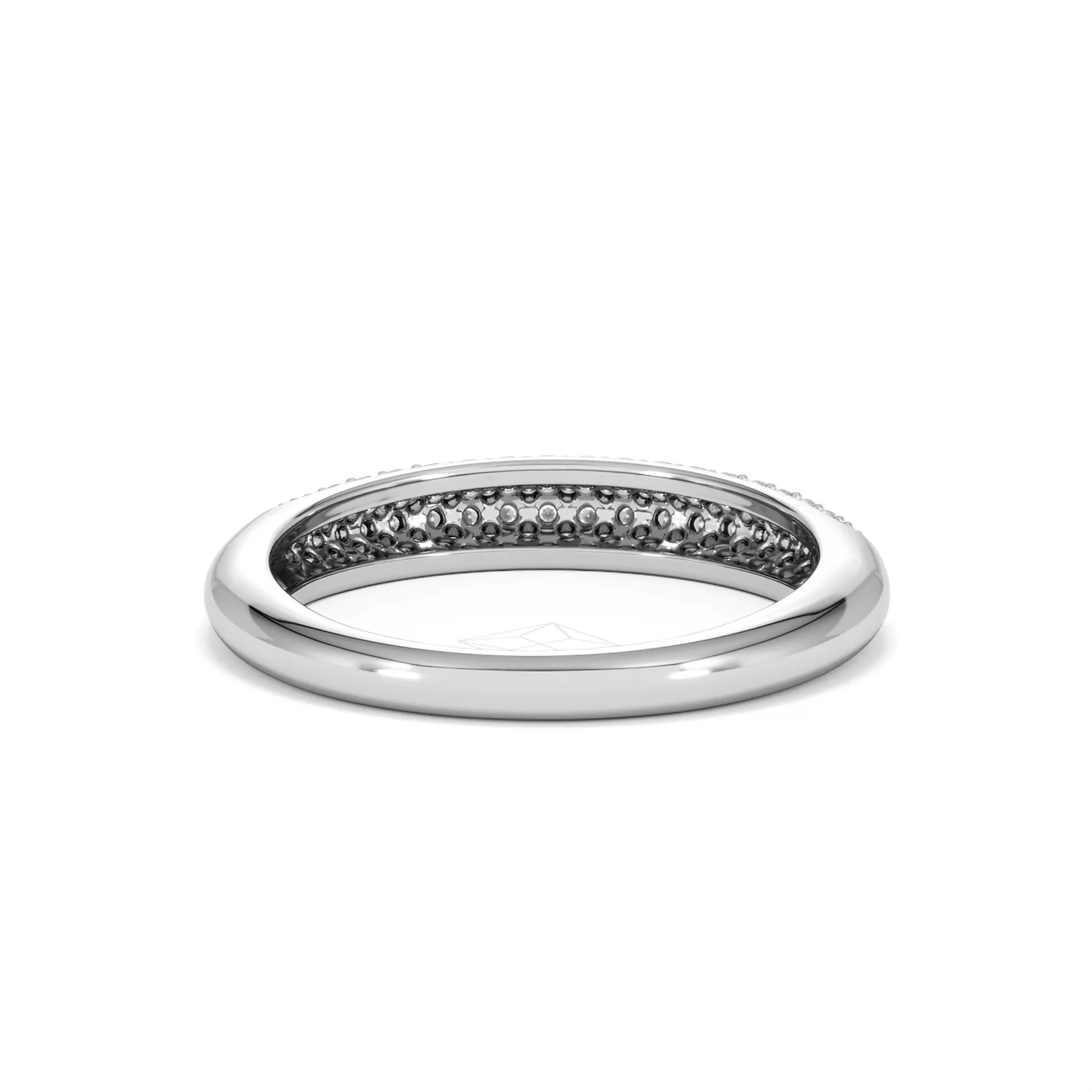 Lab Diamond Micro Pave Half Eternity Ring 0.50ct in 9k White Gold - Image 49
