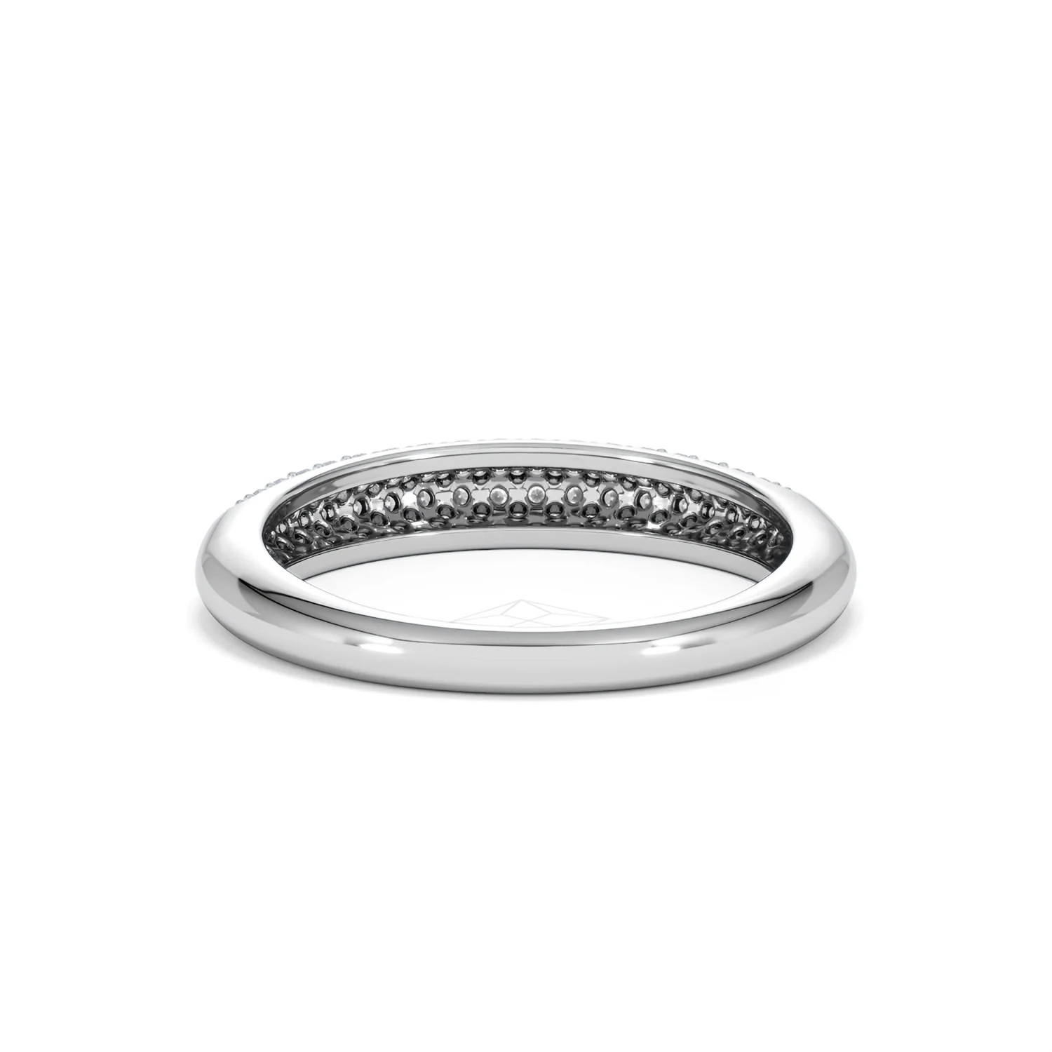 Lab Diamond Micro Pave Half Eternity Ring 0.50ct in 9k White Gold - Image 52