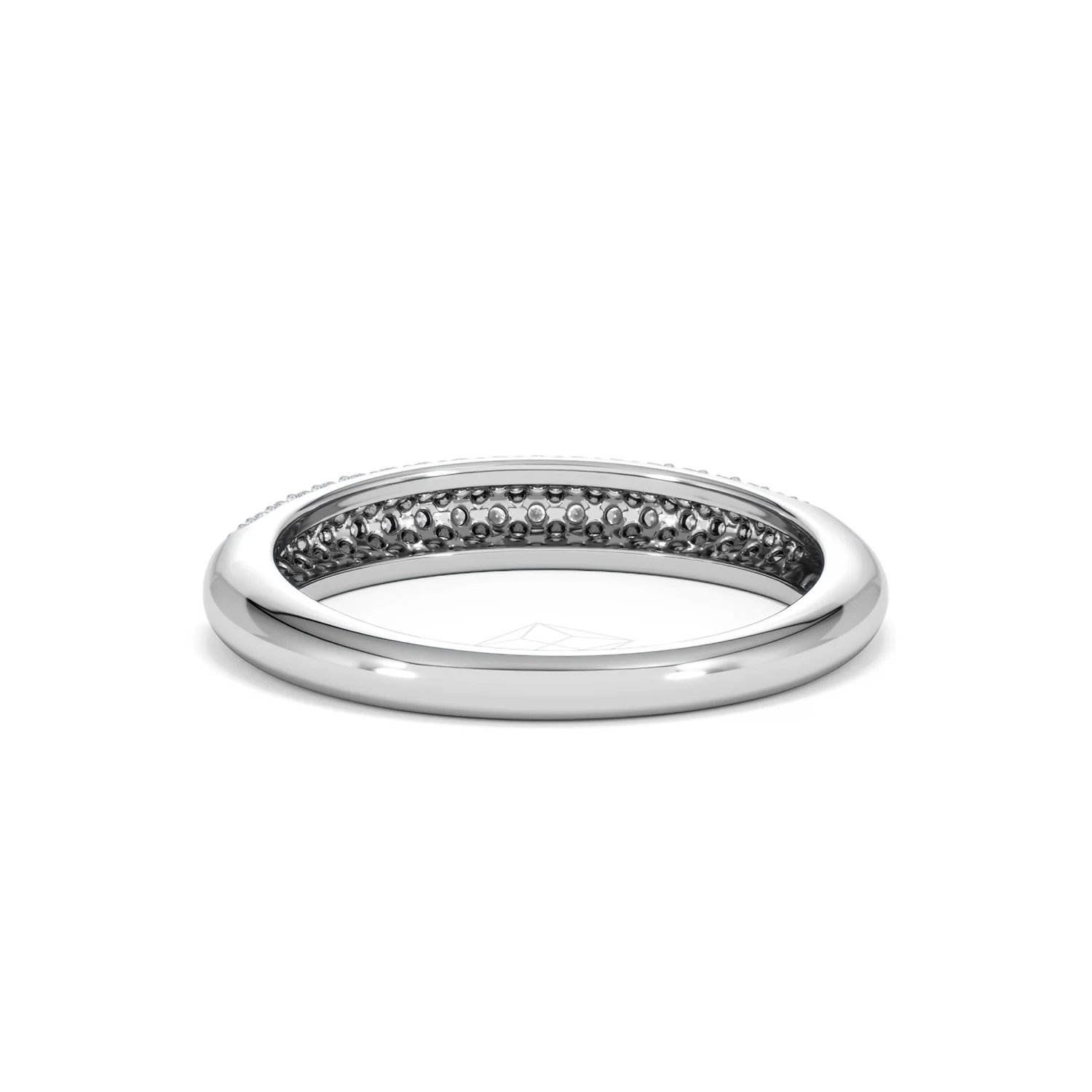 Lab Diamond Micro Pave Half Eternity Ring 0.50ct in 9k White Gold - Image 53