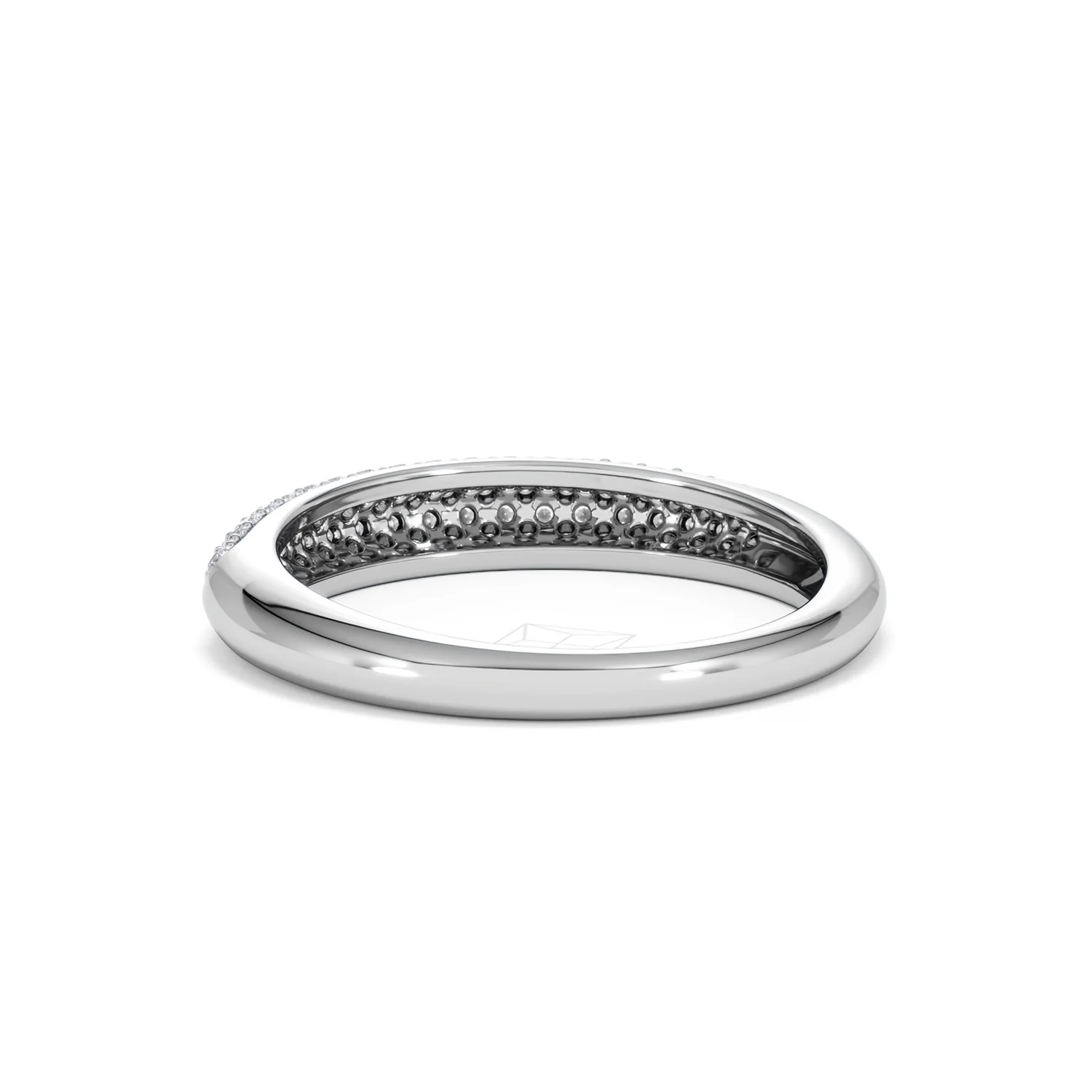 Lab Diamond Micro Pave Half Eternity Ring 0.50ct in 9k White Gold - Image 56