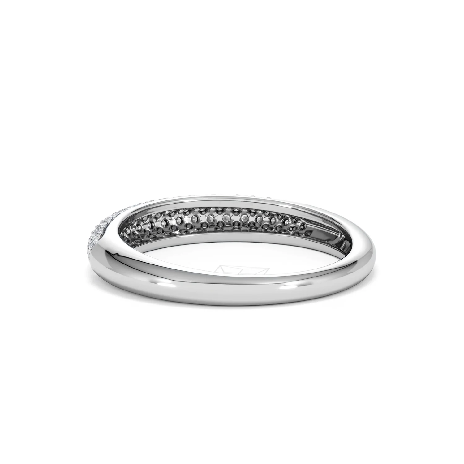 Lab Diamond Micro Pave Half Eternity Ring 0.50ct in 9k White Gold - Image 58