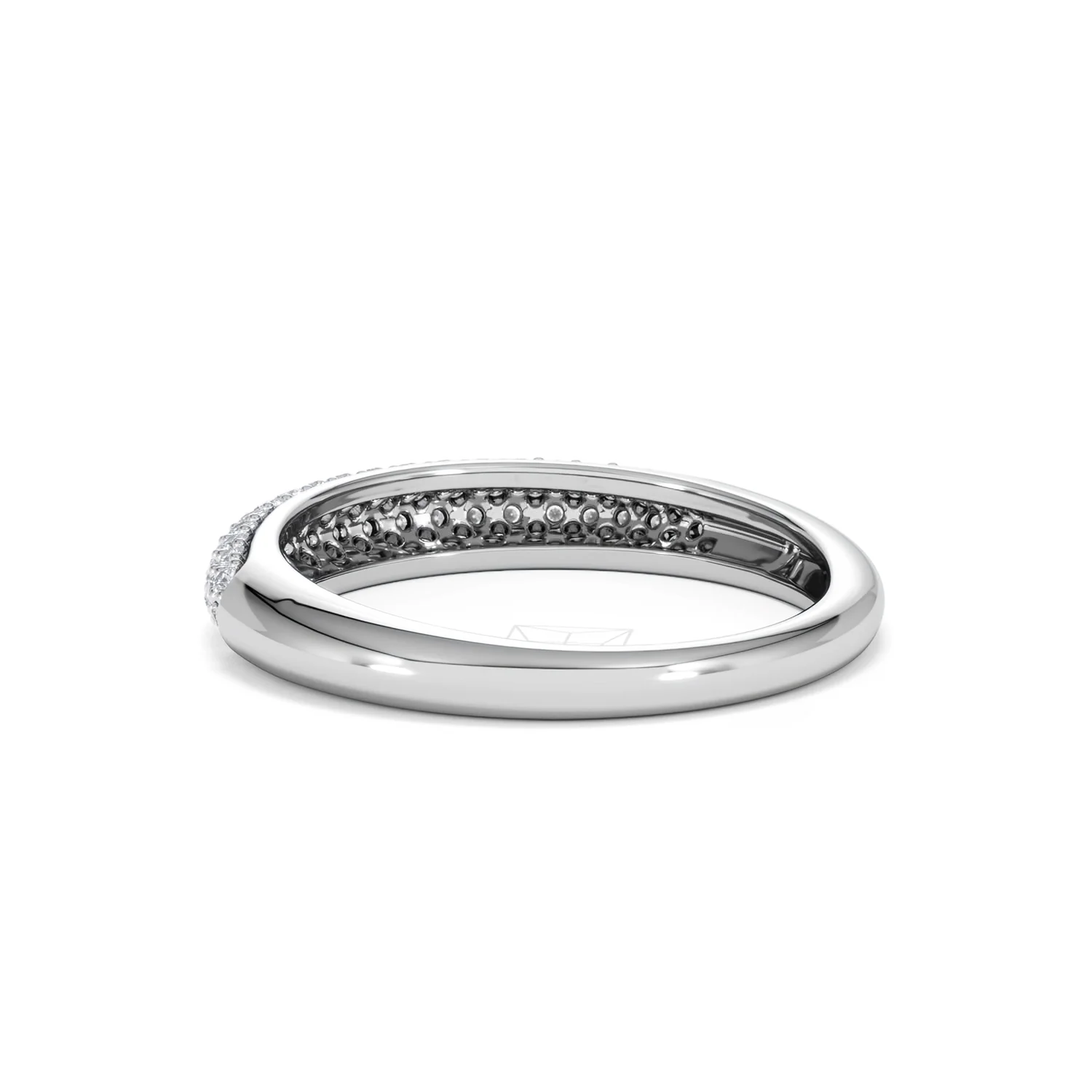 Lab Diamond Micro Pave Half Eternity Ring 0.50ct in 9k White Gold - Image 59