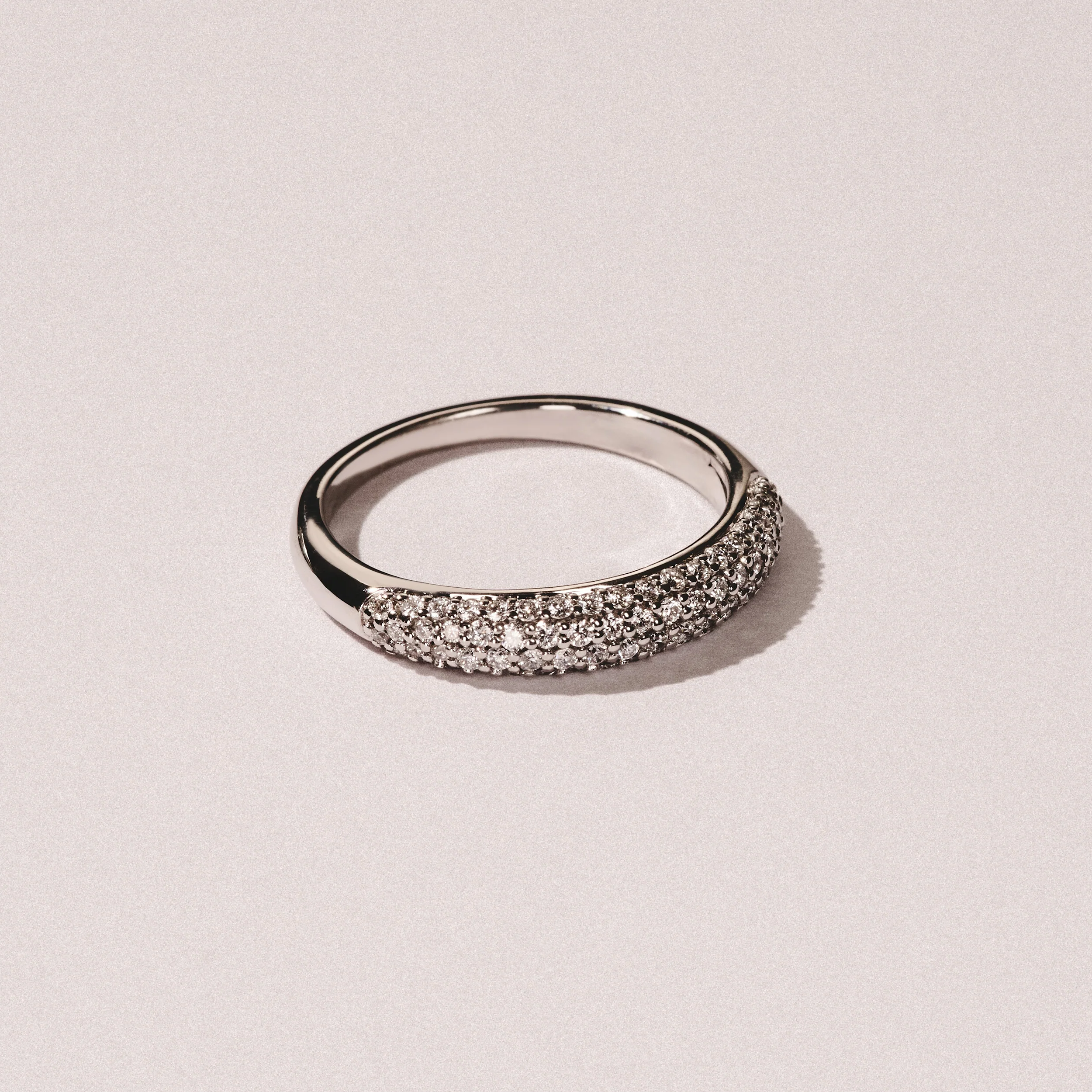 Lab Diamond Micro Pave Half Eternity Ring 0.50ct in 9k White Gold - Image 6