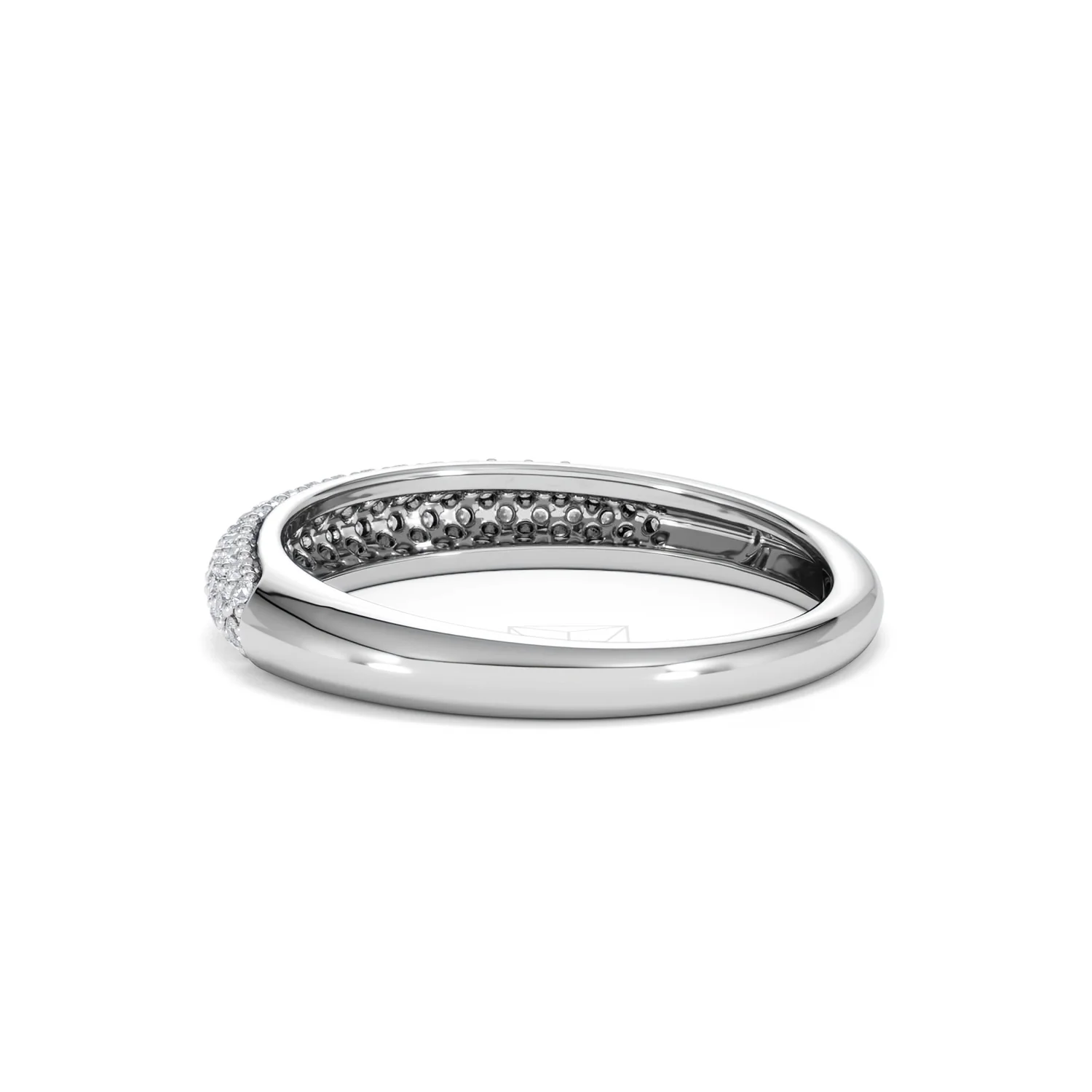 Lab Diamond Micro Pave Half Eternity Ring 0.50ct in 9k White Gold - Image 61