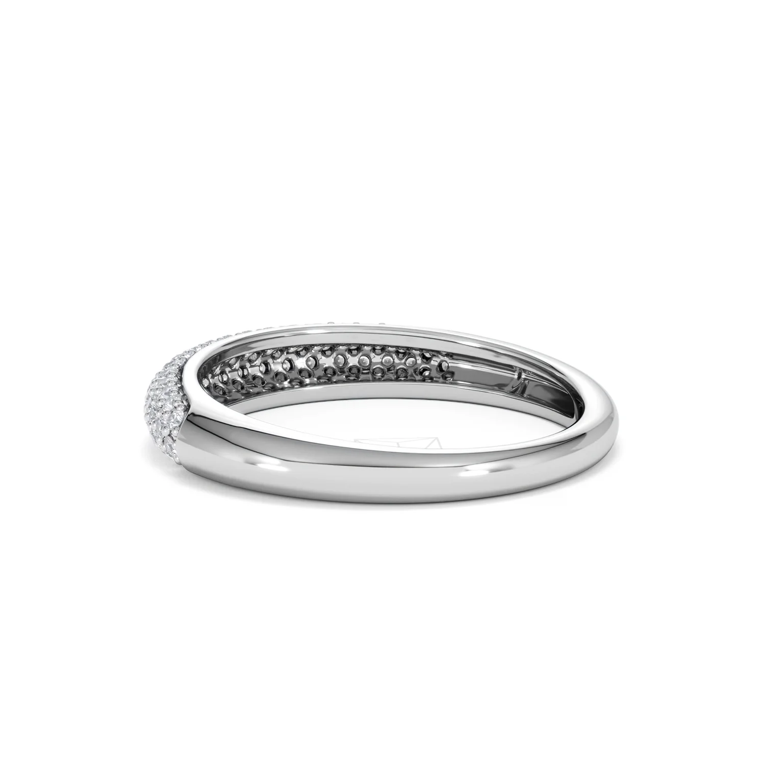 Lab Diamond Micro Pave Half Eternity Ring 0.50ct in 9k White Gold - Image 62