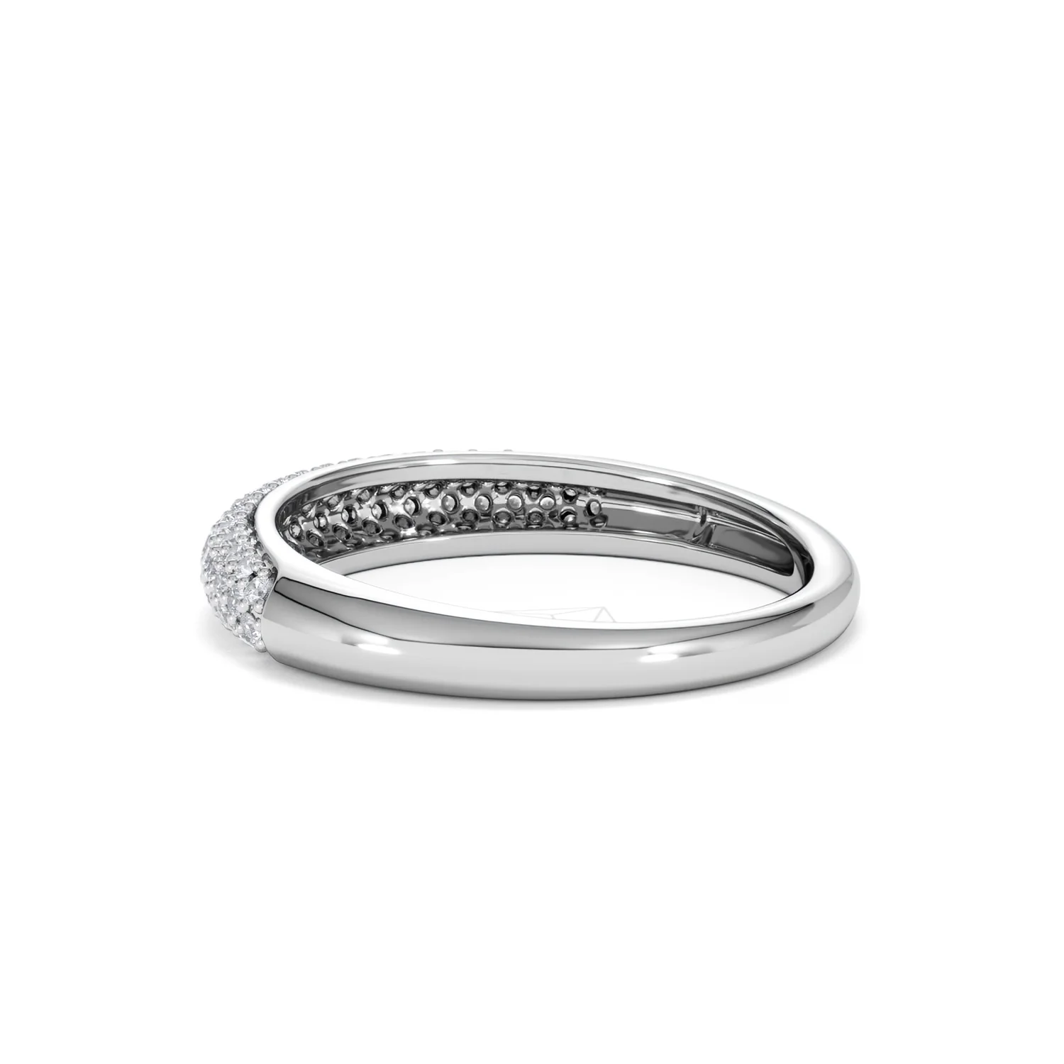 Lab Diamond Micro Pave Half Eternity Ring 0.50ct in 9k White Gold - Image 63
