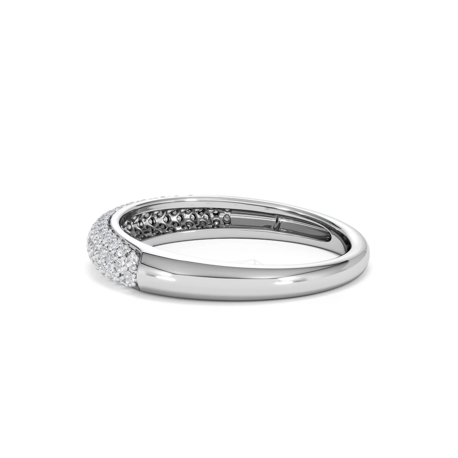 Lab Diamond Micro Pave Half Eternity Ring 0.50ct in 9k White Gold - Image 66