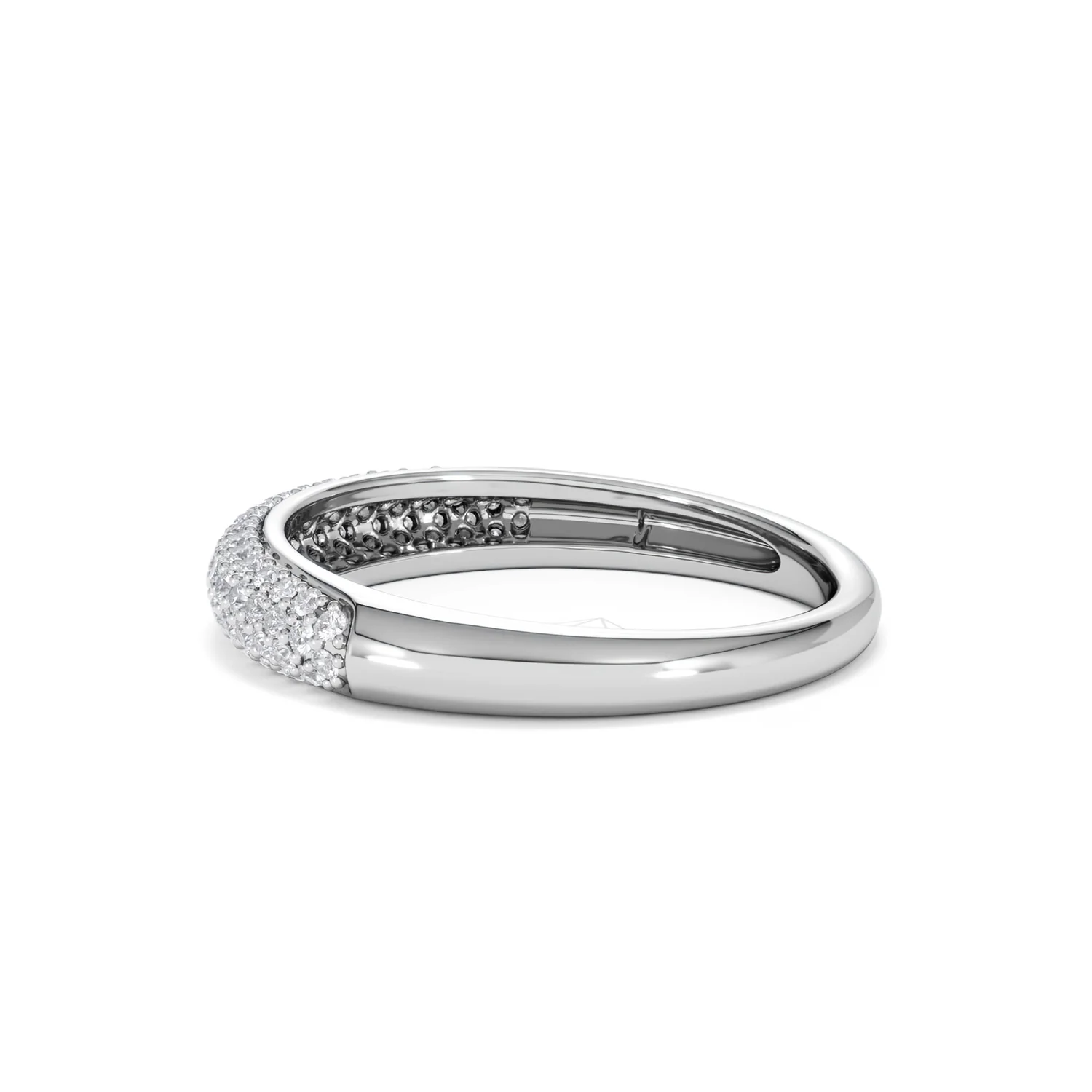 Lab Diamond Micro Pave Half Eternity Ring 0.50ct in 9k White Gold - Image 67
